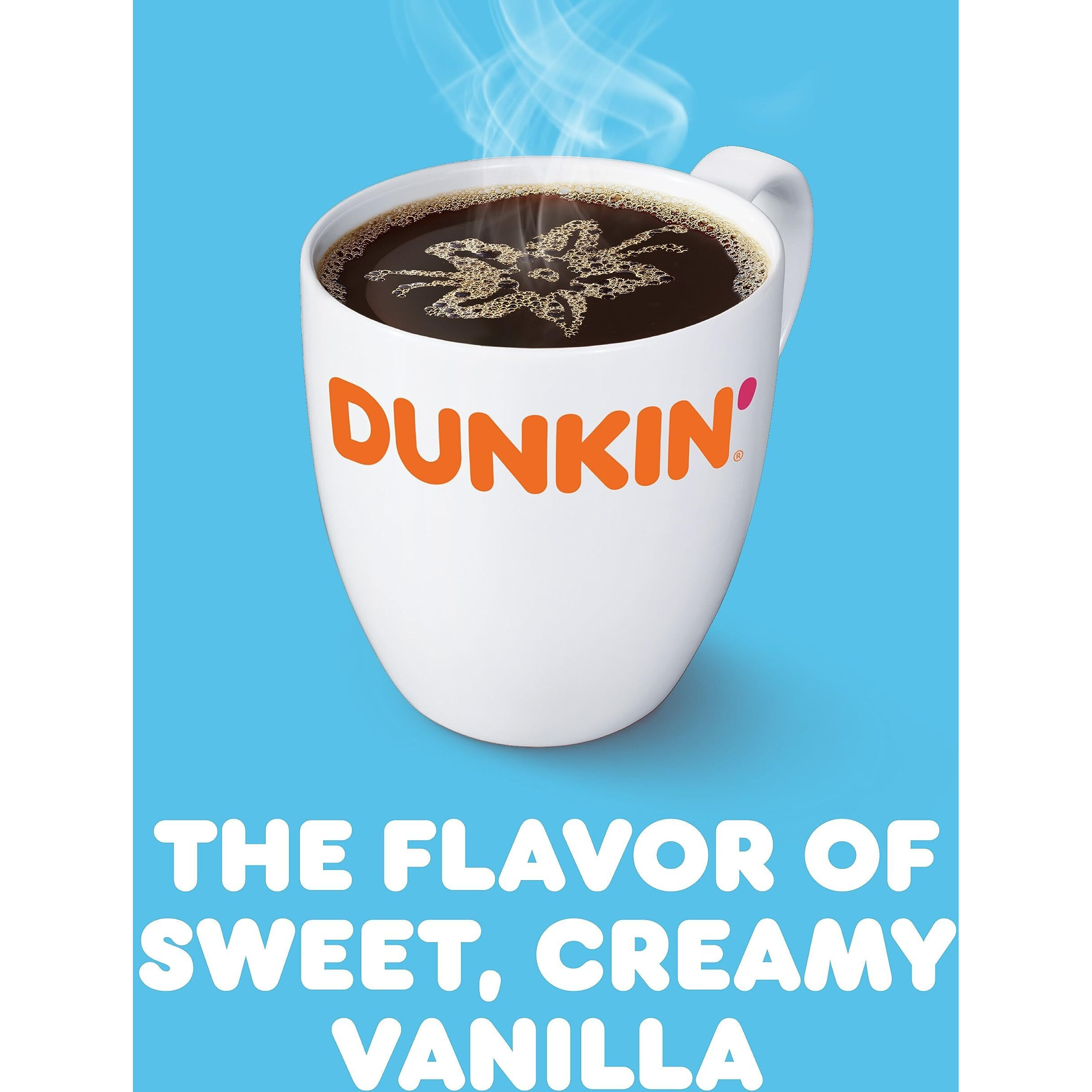 Dunkin' French Vanilla Flavored Ground Coffee, 18 Ounce (Pack Of 6)