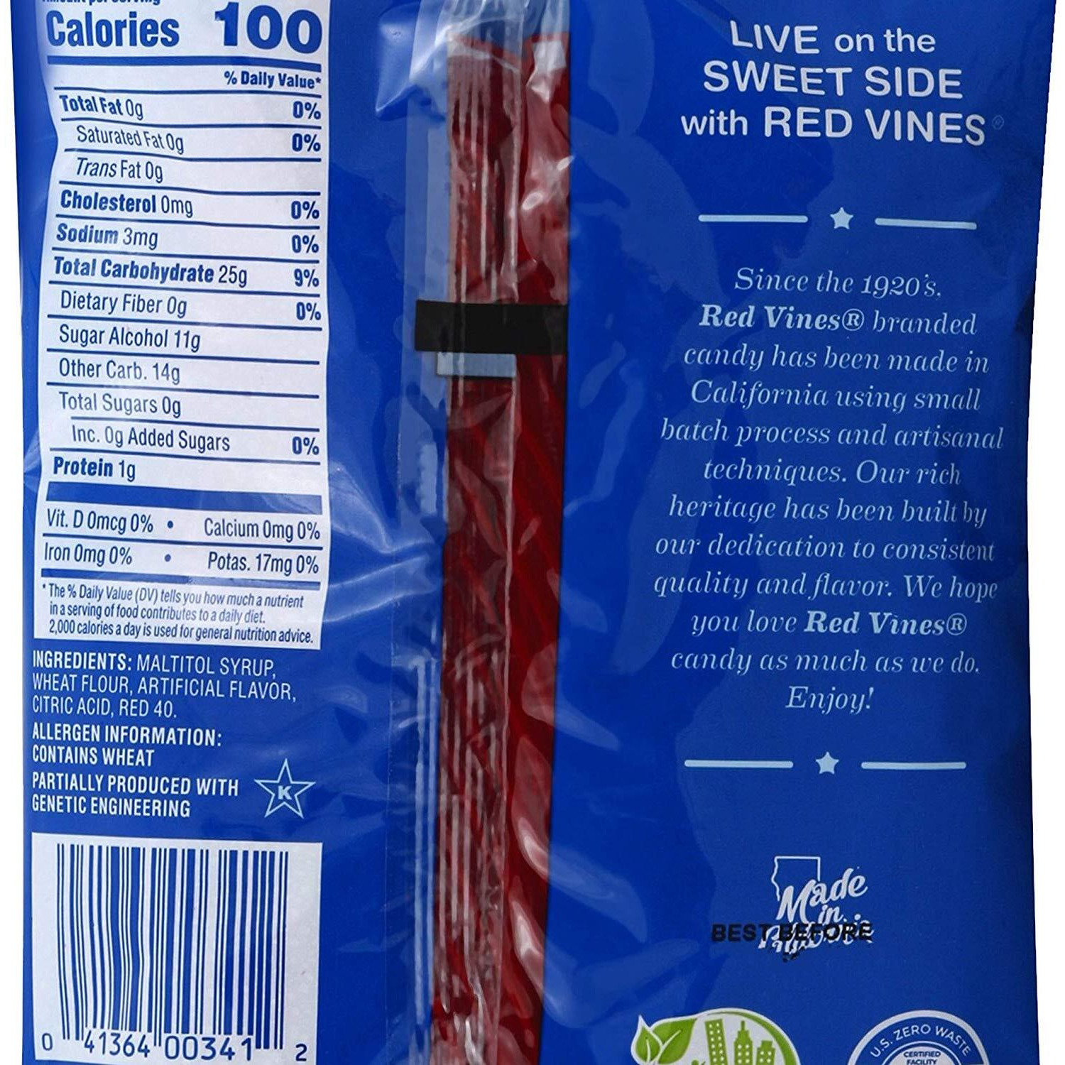 Red Vines Sugar Free Licorice, Strawberry Flavor, Soft & Chewy Candy Twists, 5Oz Bags (12 Pack)
