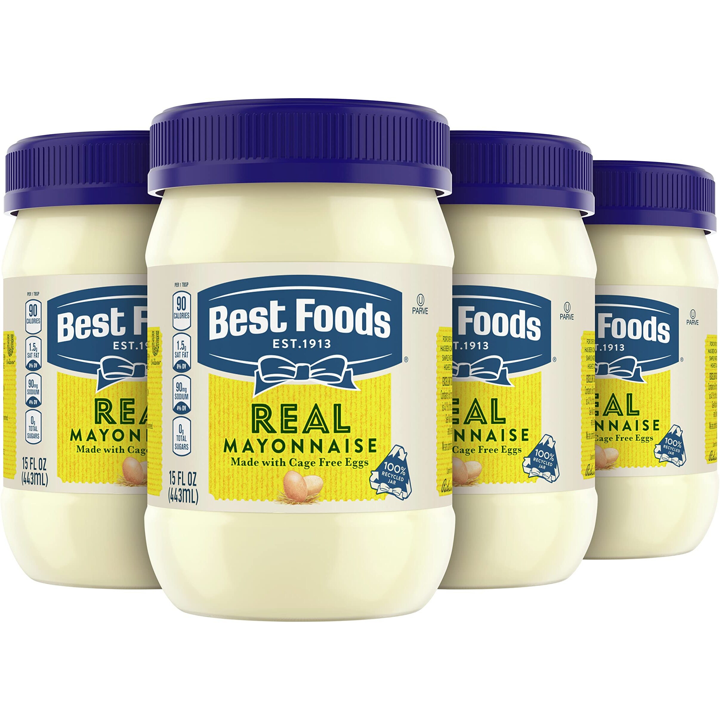 Best Foods Real Mayonnaise Creamy Condiment For Simple Meals Mayonnaise Sandwich Spread 15 Oz, Pack Of 4