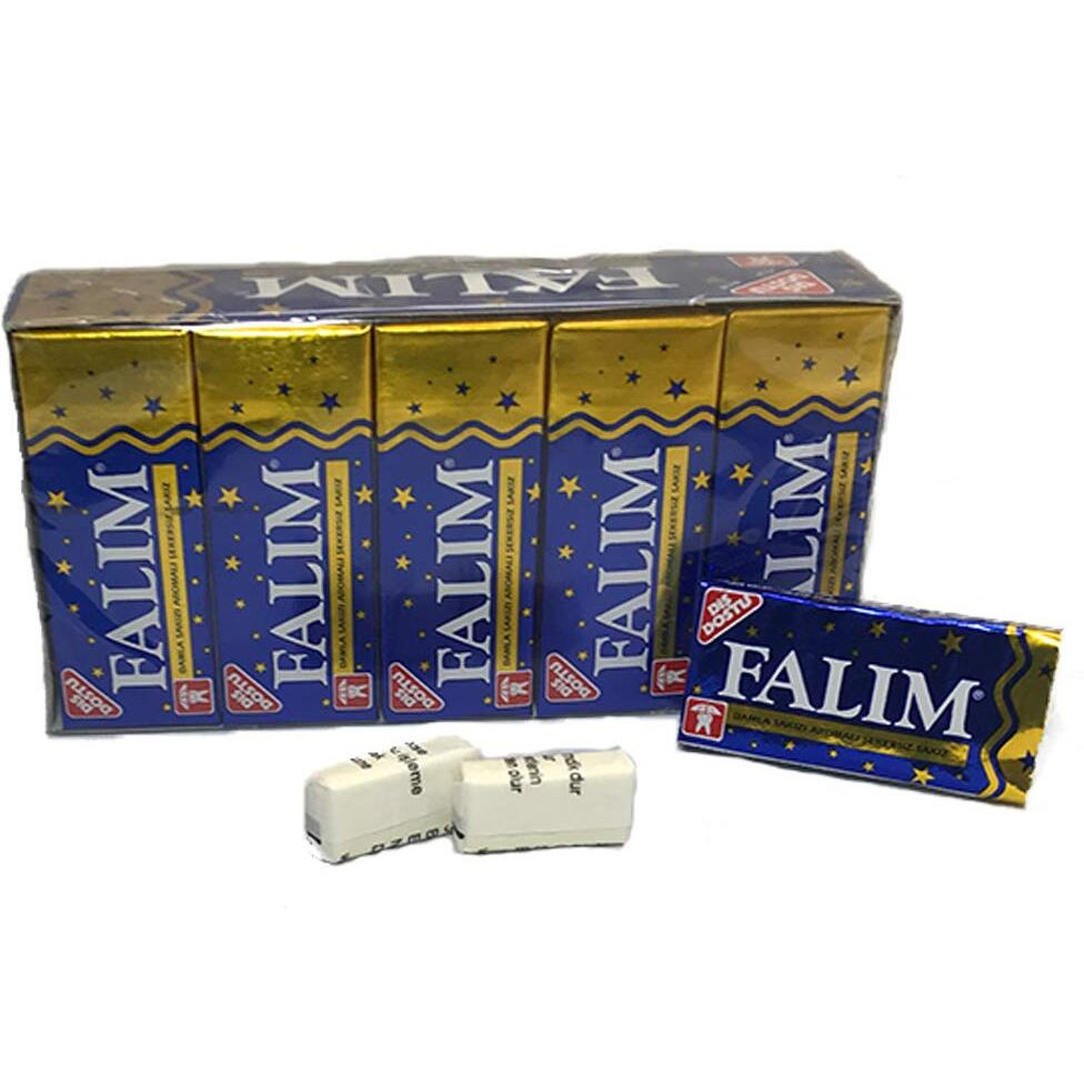 Falim Sugarless Plain Gum, Mastic (20 Pack (100 Pieces))