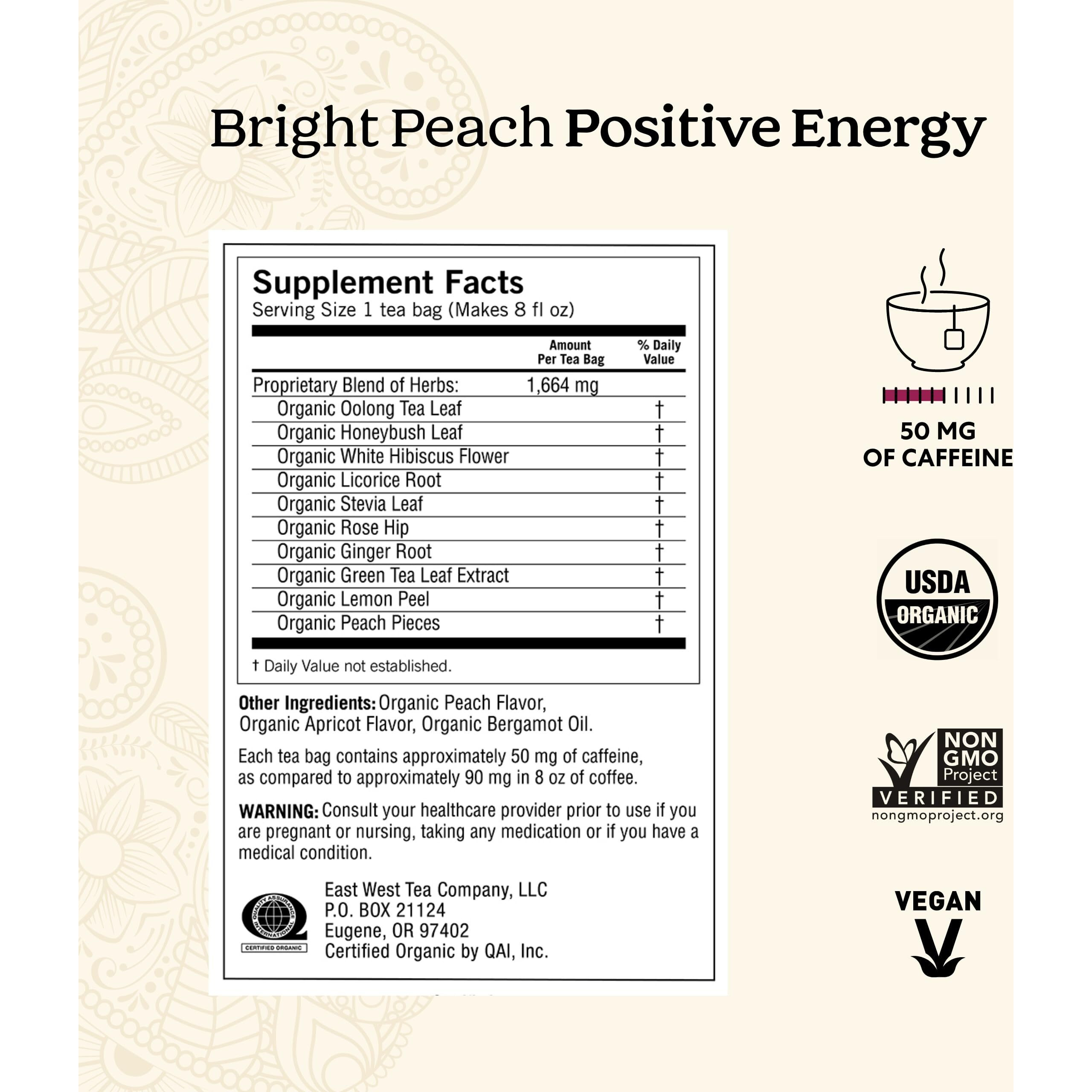 Yogi Tea Energy Variety 3 Pack-Organic Sampler-Includes Bright Peach Positive Energy, Sweet Tangerine Positive Energy & Vanilla Spice Perfect Energy