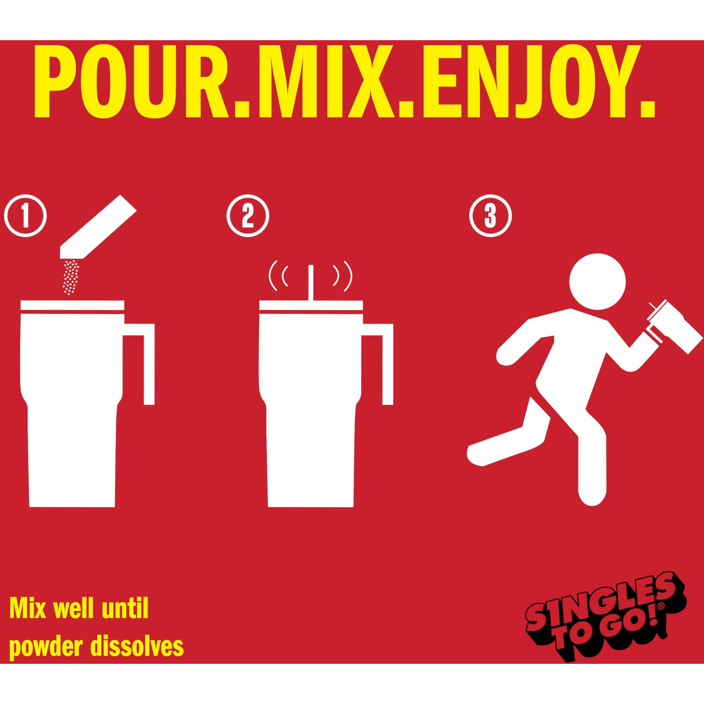 Skittles Singles To Go Variety Pack, Watertok Powdered Drink Mix, Zero Sugar, Low Calorie, Includes 4 Flavors Green Apple, Strawberry, Grape, Orange, 1 Box (40 Single Servings)