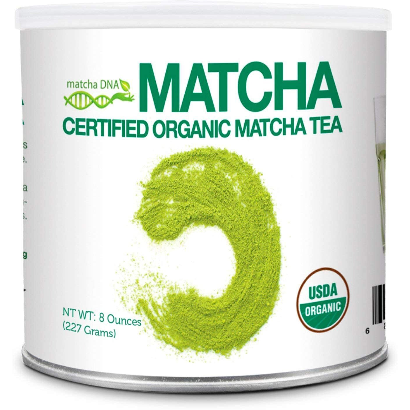 Matcha Dna Certified Organic Matcha Green Tea Powder (8 Oz Tin Can)