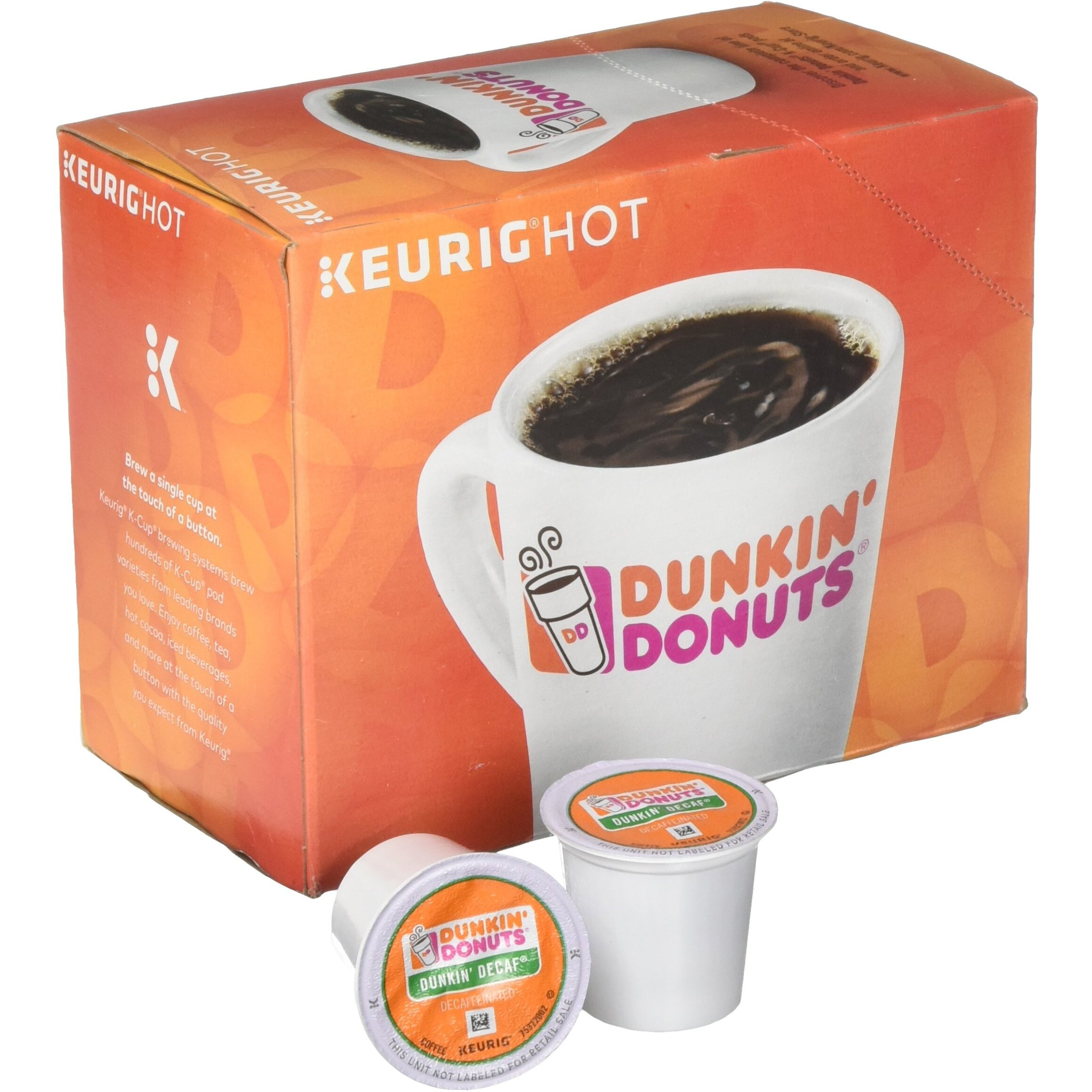 Dunkin Donuts 0846 K-Cup Pods, Decaf, 24/Box