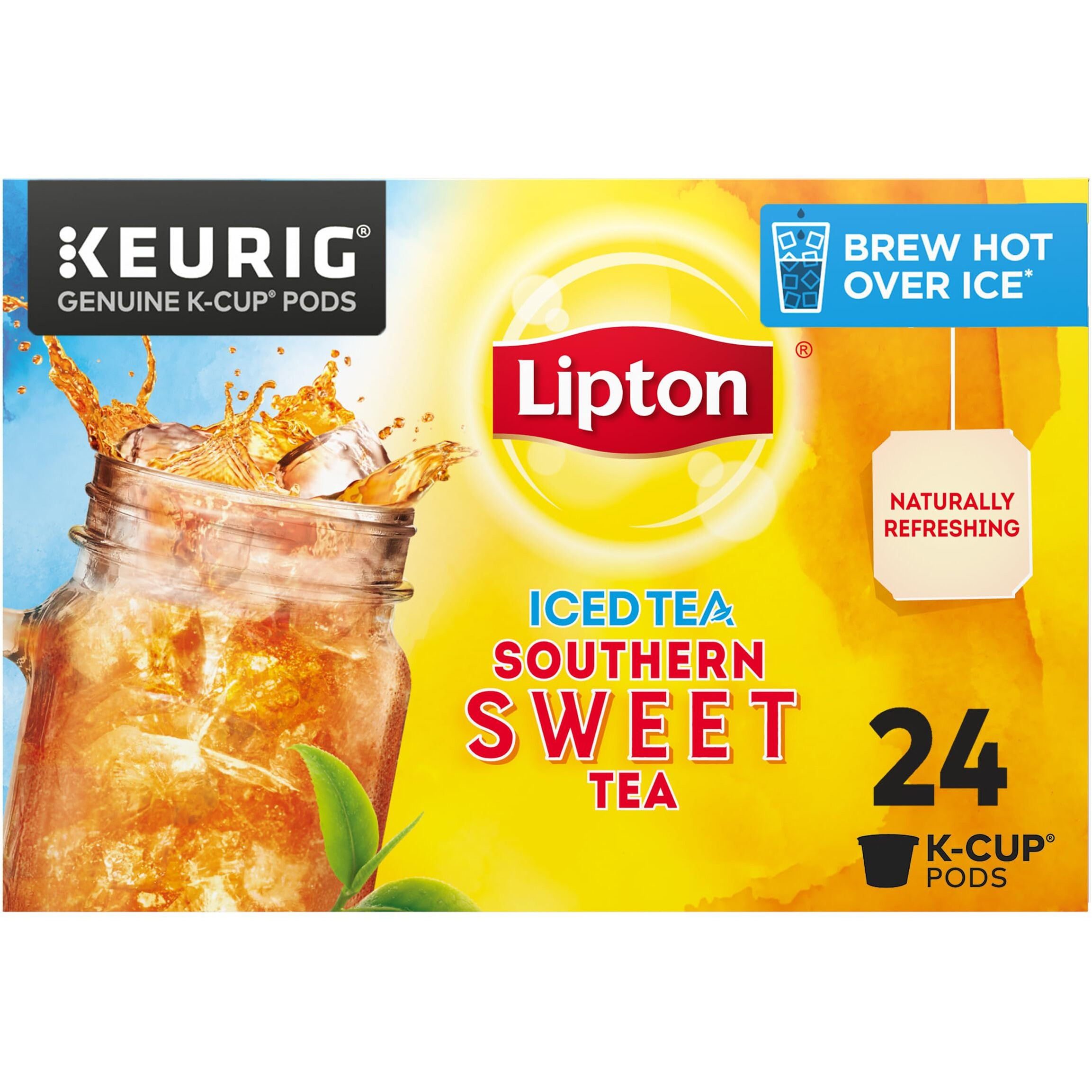 Lipton Iced Tea K-Cups, Southern Sweet Black Tea, 24 Total K-Cup Pods