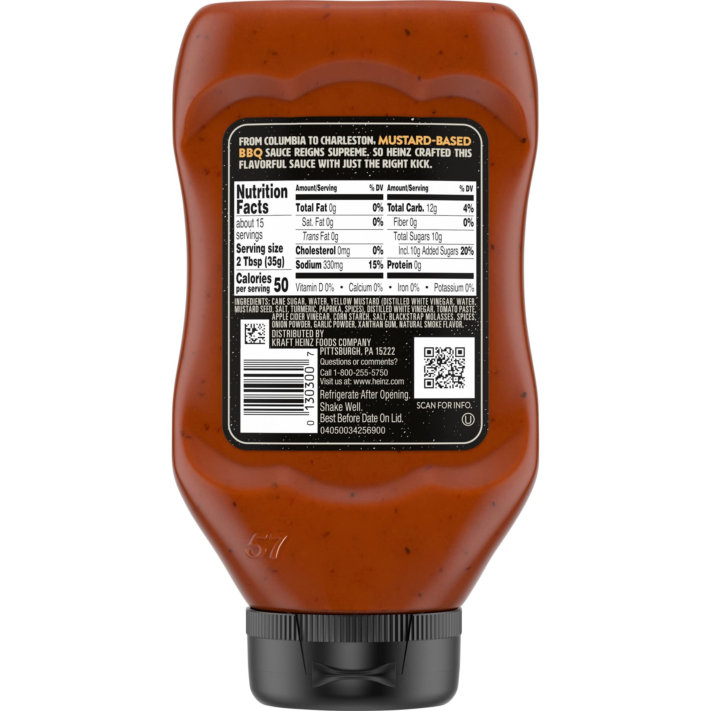 Heinz Carolina Mustard Style Bbq Sauce (18.7 Oz Bottles, Pack Of 6)