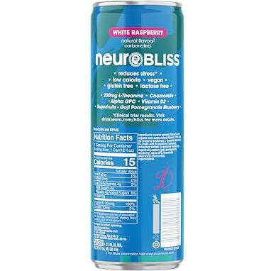Neuro Bliss White Raspberry, 12 Fl Oz Can (Pack Of 12)