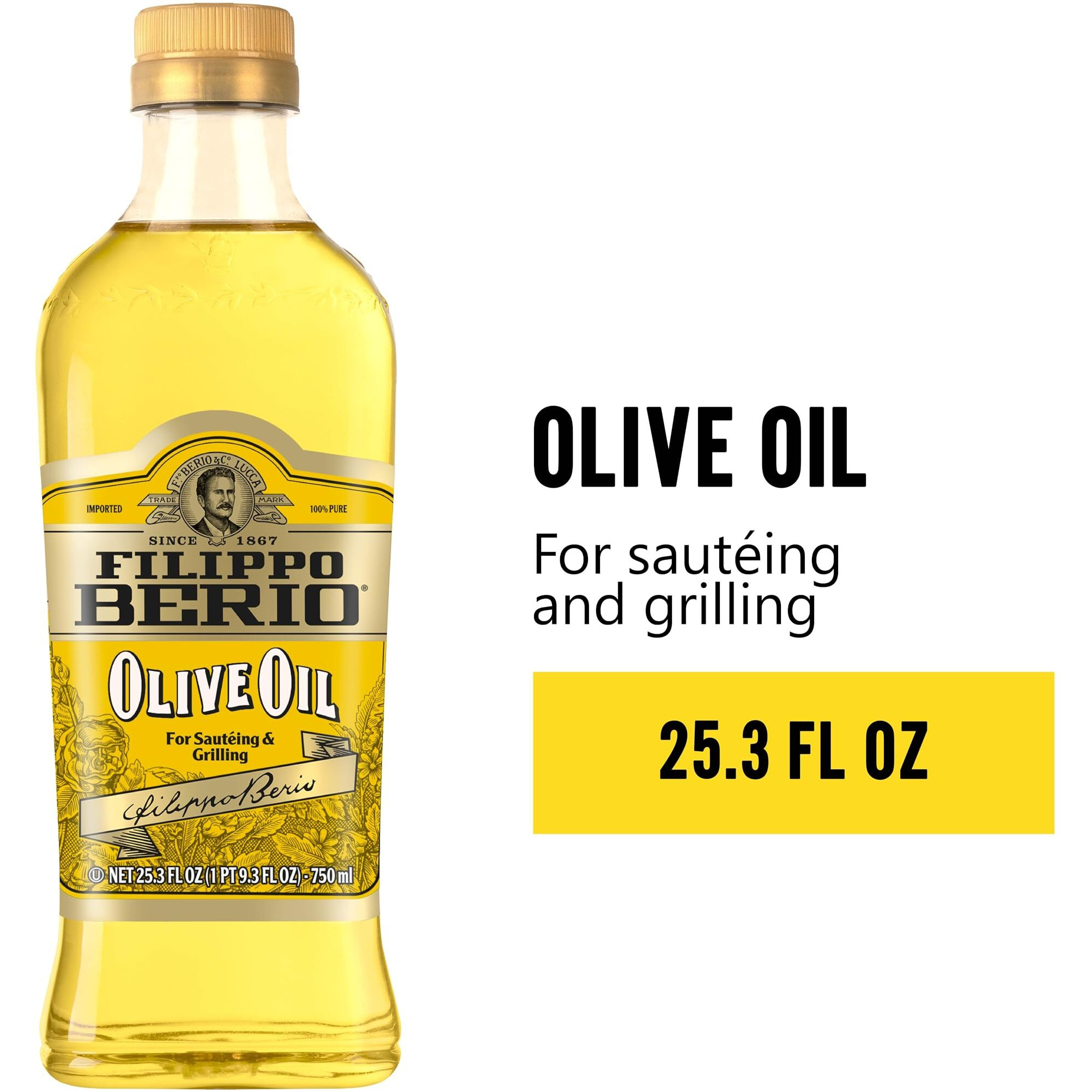 Filippo Berio Pure Olive Oil, 25.3 Ounce Rpet Bottle