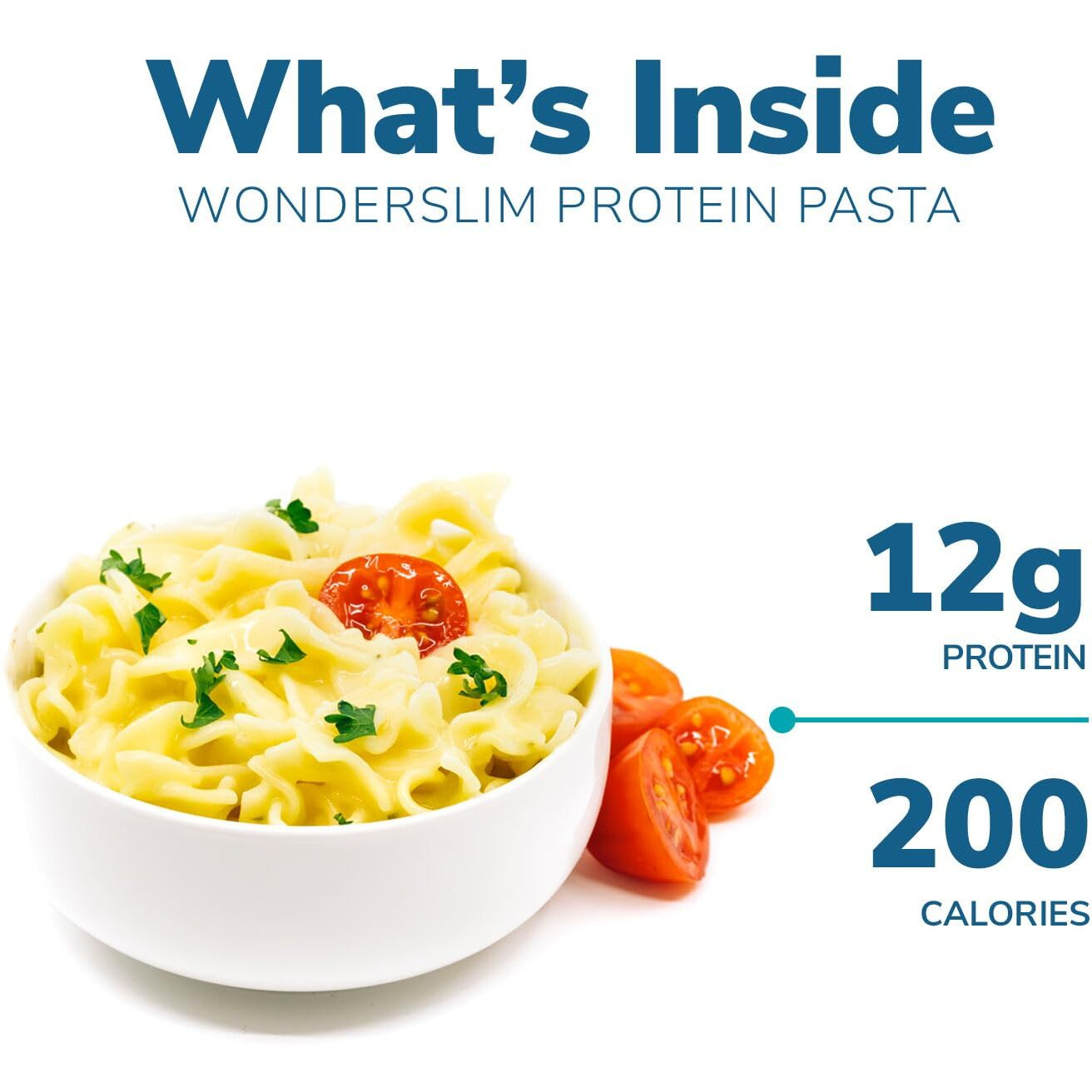 Wonderslim Protein Pasta, Creamy Fettuccini Alfredo, 12G Protein, 200 Calories (5Ct)