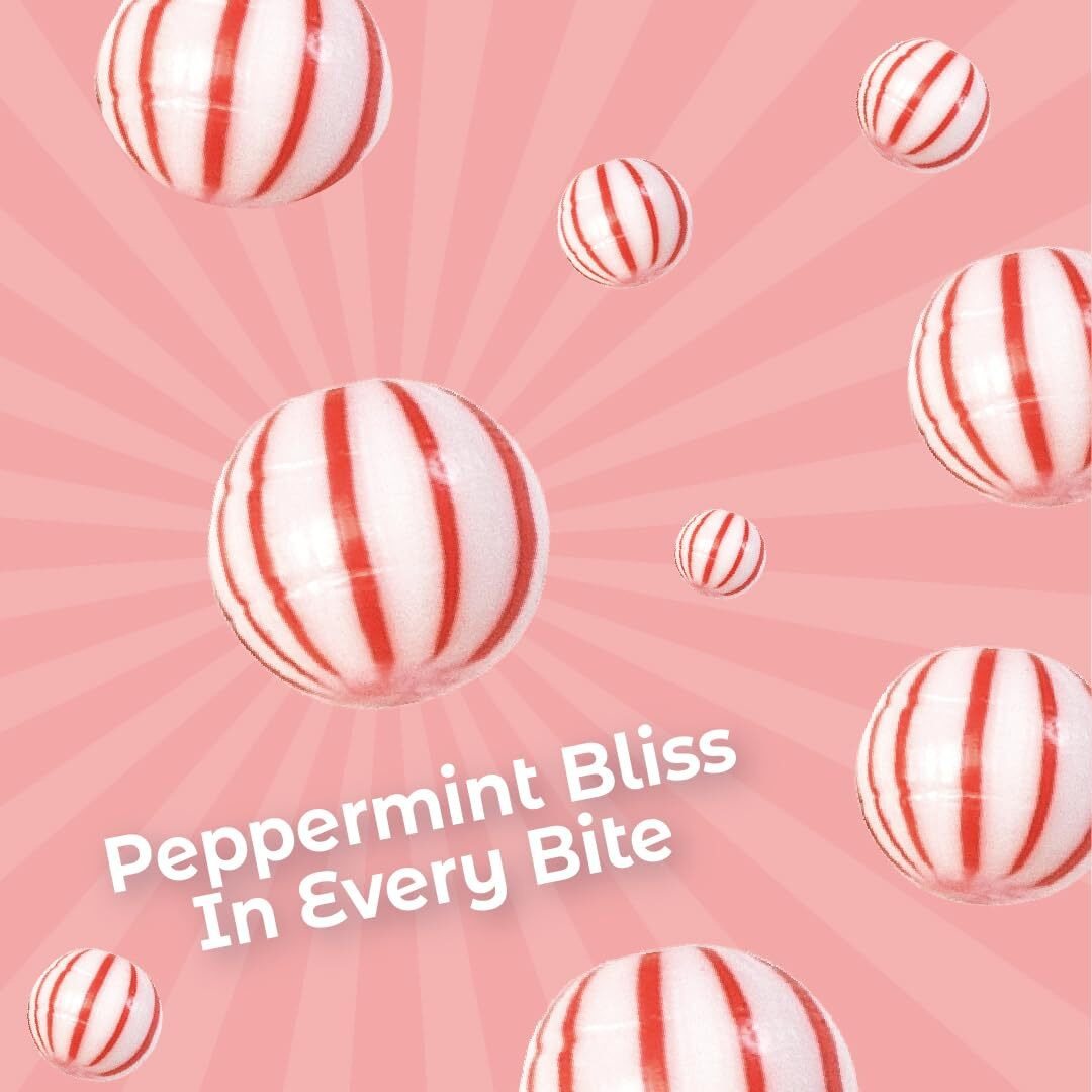 Colombina Jumbo Peppermint Balls, Individually Wrapped Red & White Hard Candy Delights, 2 Pack (240 Count)