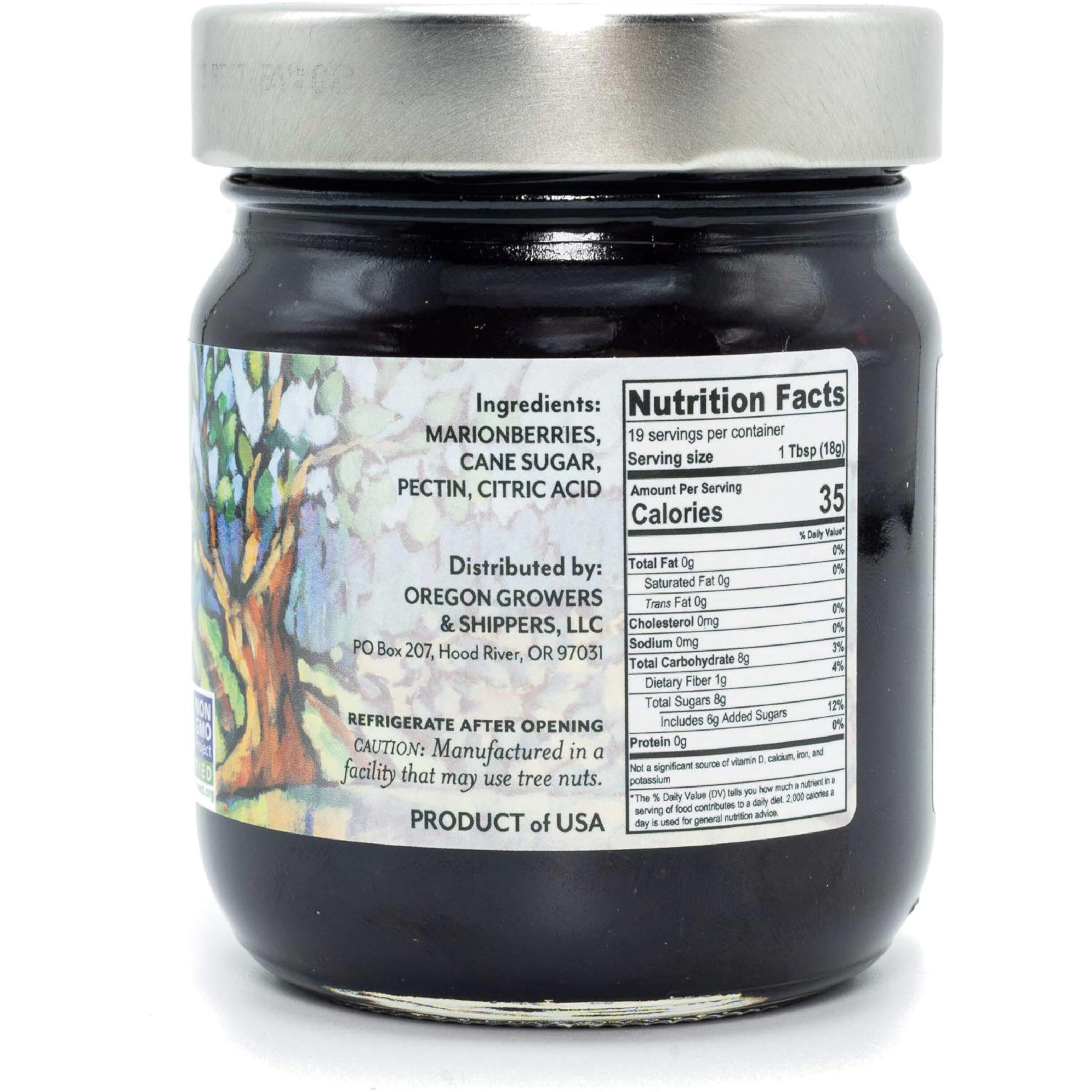 Oregon Growers, Marionberry Jam, Strawberry Jam, & Red Raspberry Jam Variety Pack - Marionberry Preserves, Strawberry Preserves, Red Raspberry Preserves, Organic Jelly - 12 Oz Each (Pack Of 3)
