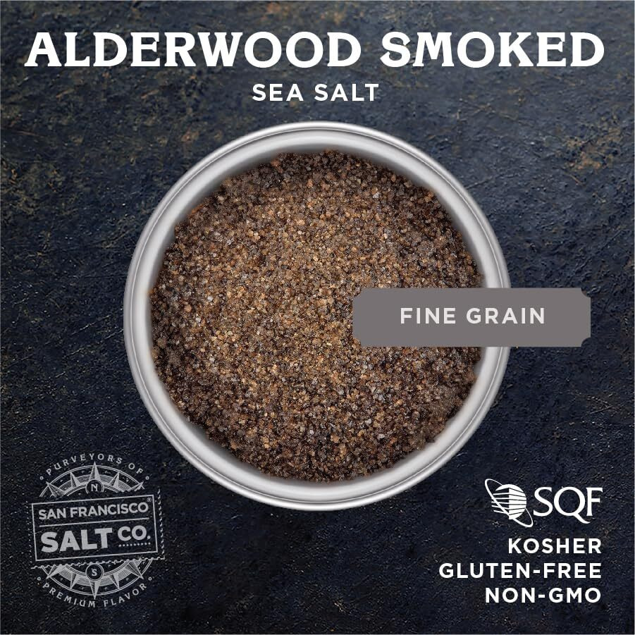 Alderwood Smoked Sea Salt - 2 Lb. Bag Fine Grain By San Francisco Salt Company
