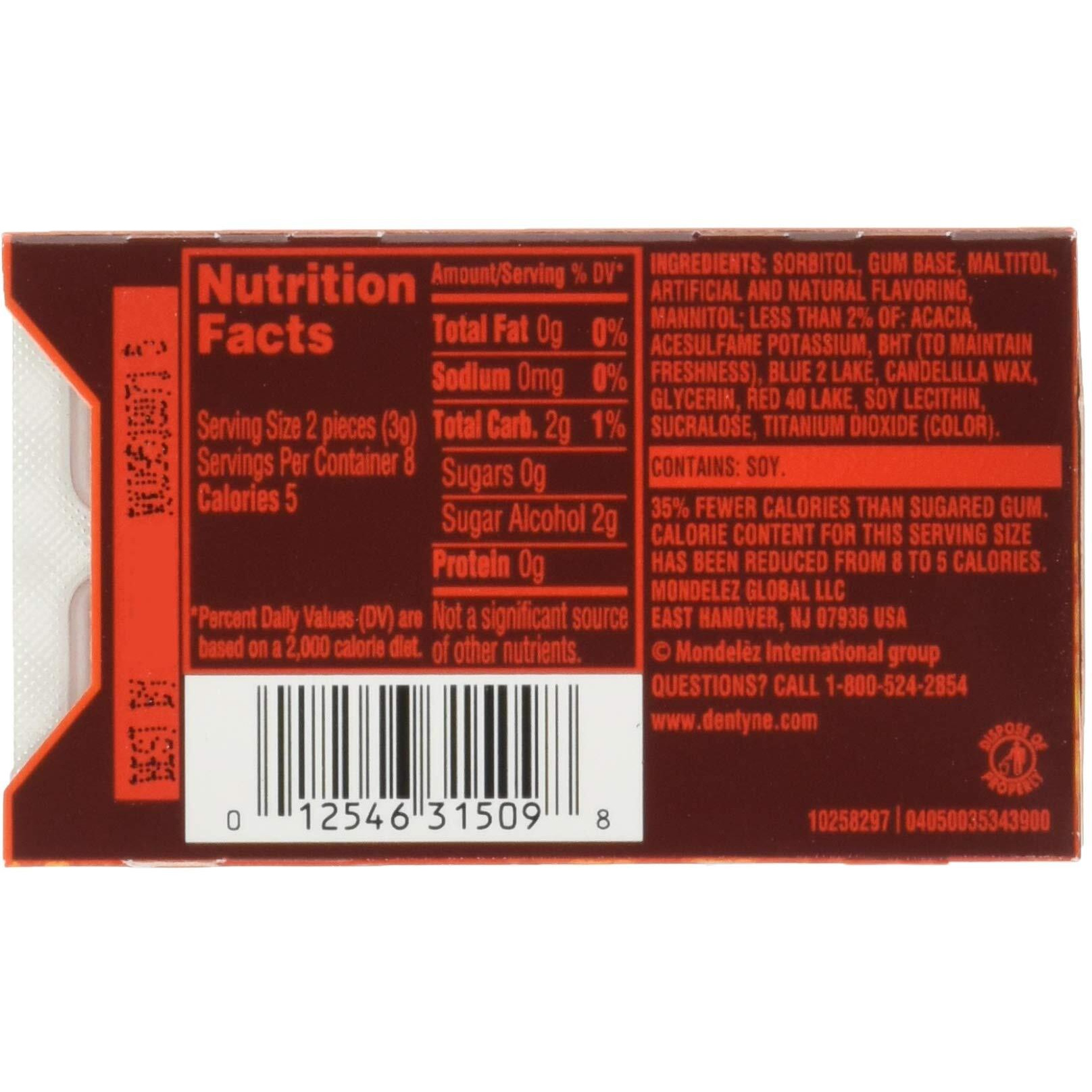 Dentyne Fire Spicy Cinnamon Sugar-Free Gum, 12 Pack