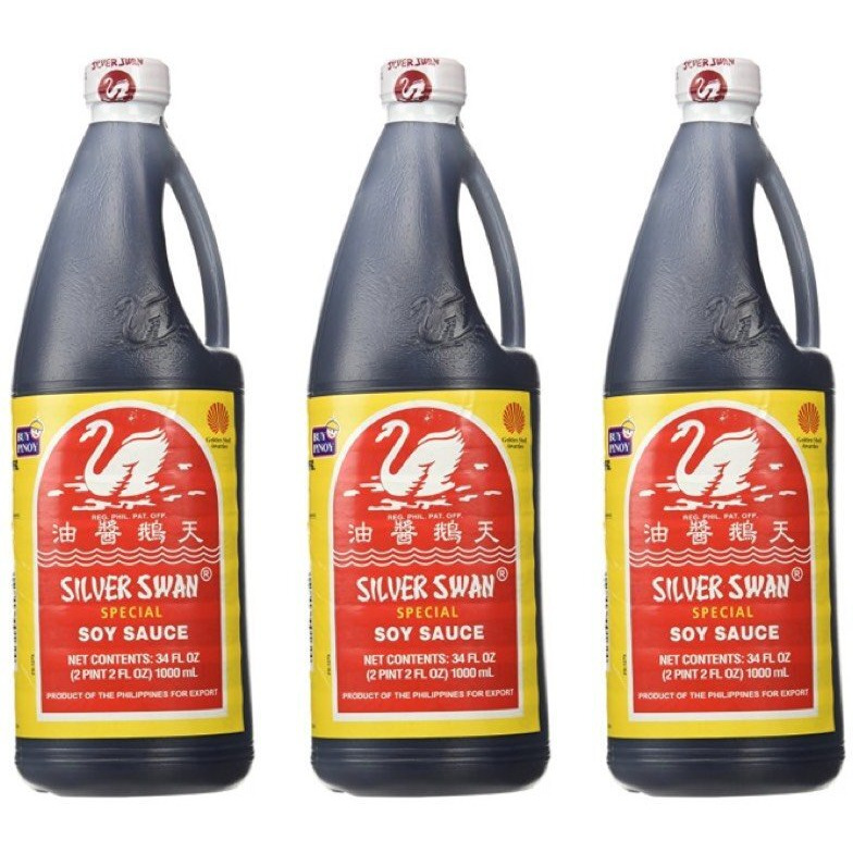 Silver Swan Special Soy Sauce 34 Fl Oz (1000 Ml) - 3 Bottle Pack