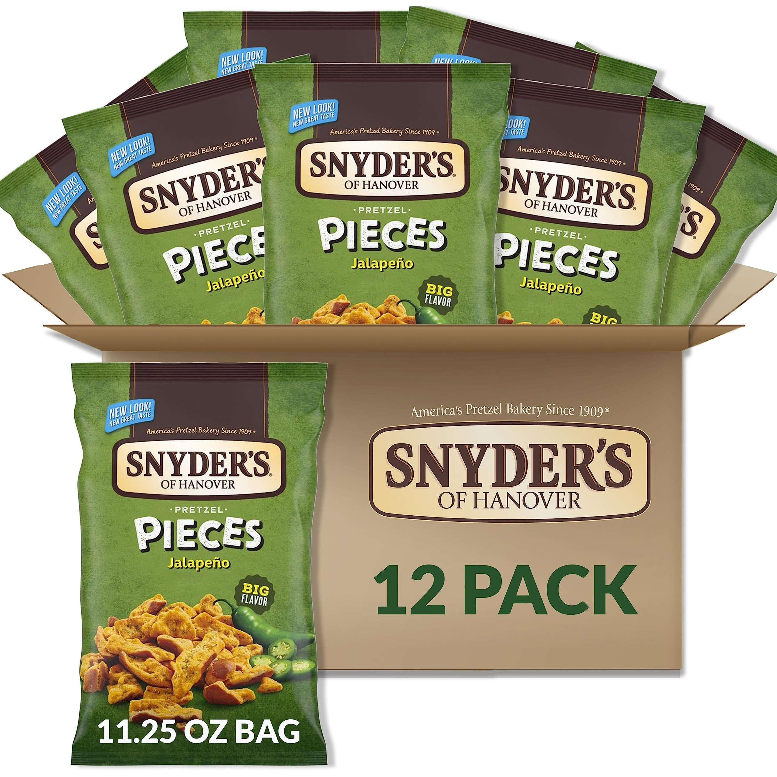Snyder's Of Hanover Pretzel Pieces, Jalapeno, 11.25 Oz (Pack Of 12)
