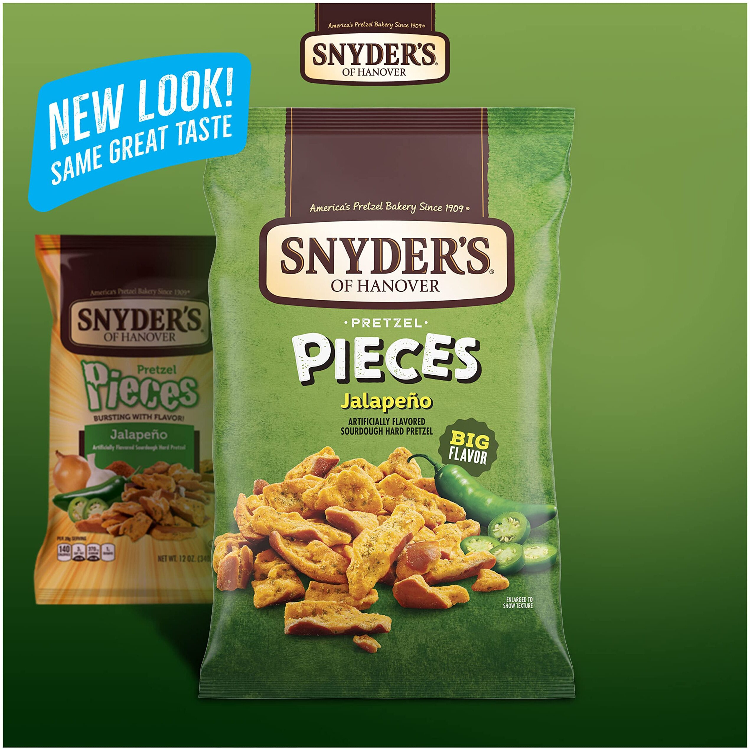Snyder's Of Hanover Pretzel Pieces, Jalapeno, 11.25 Oz (Pack Of 12)