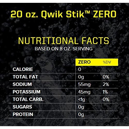 Sqwincher Zero Qwik Stik - Sugar Free Electrolyte Powdered Beverage Mix, Grape 060107-Gr (Pack Of 50)