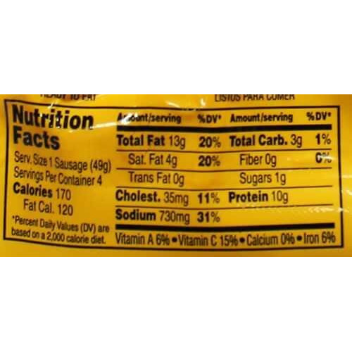 Chorizos El Mio . 4 Pack 7 Oz