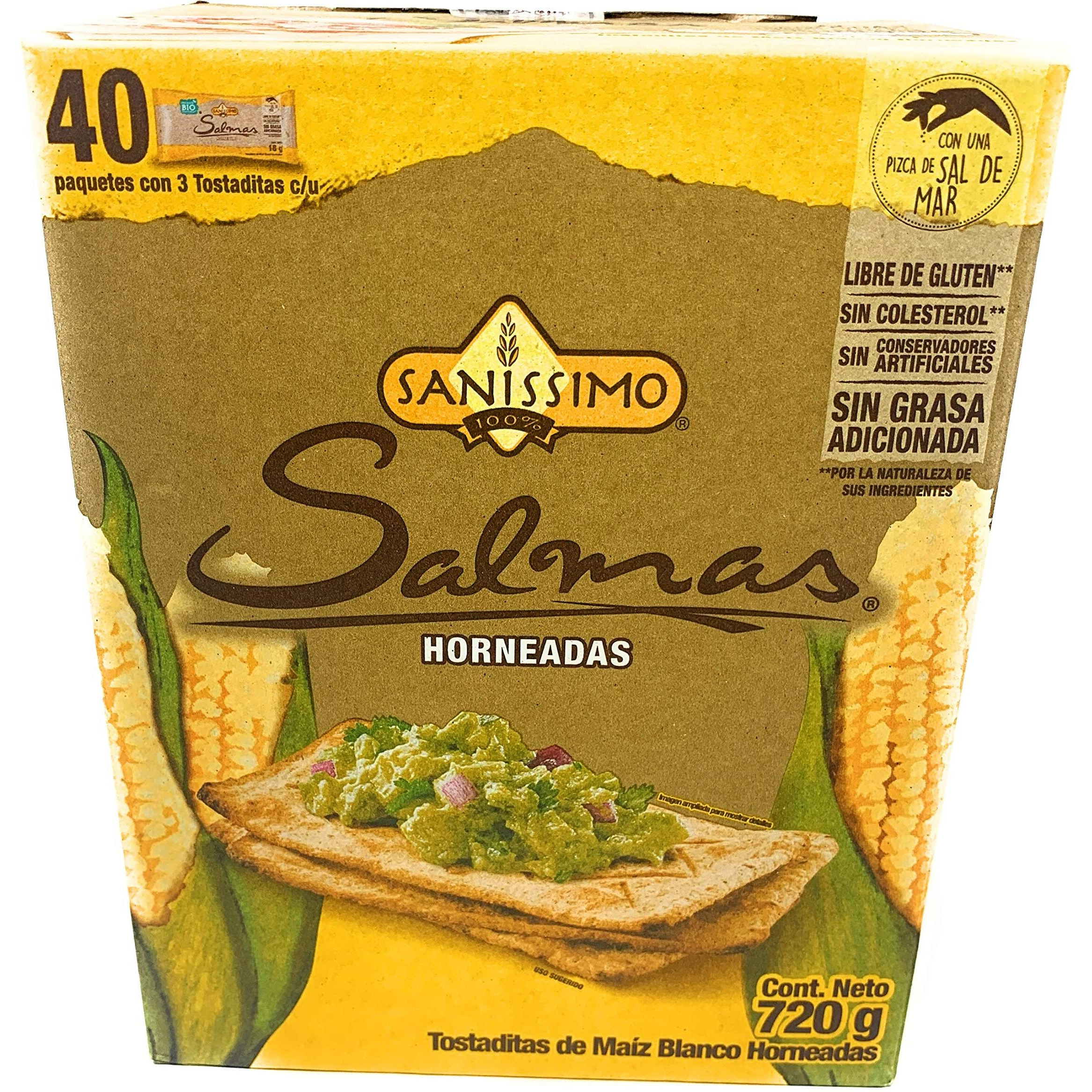 Salmas Horneadas Sanissimo Oven Baked Corn Crackers 40 Pack