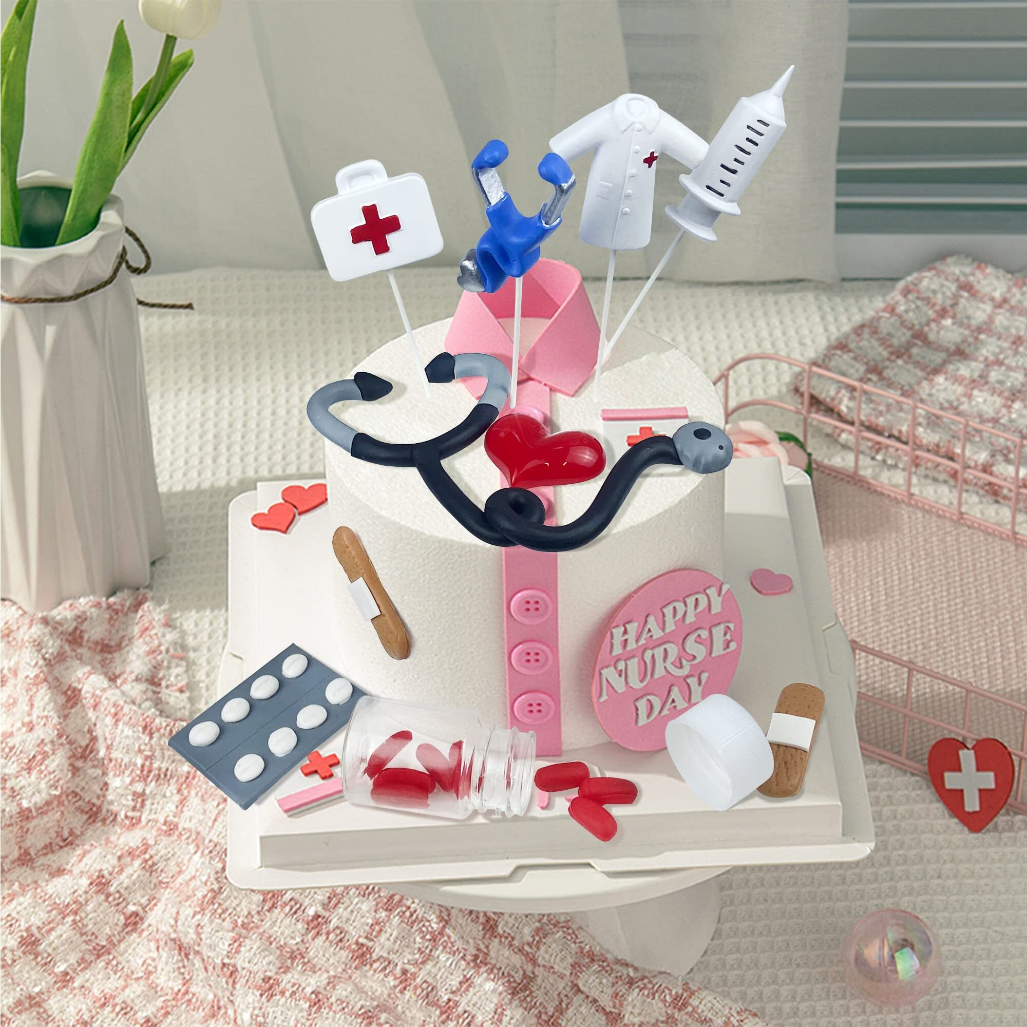 Nurse Cake Topper Nursing Cupcake Toppers Nurse Graduation Cake Decorations Rn Theme Party Favors Nurse Decorations For Nursing Graduation Party Doctor Nurse Party Supplies