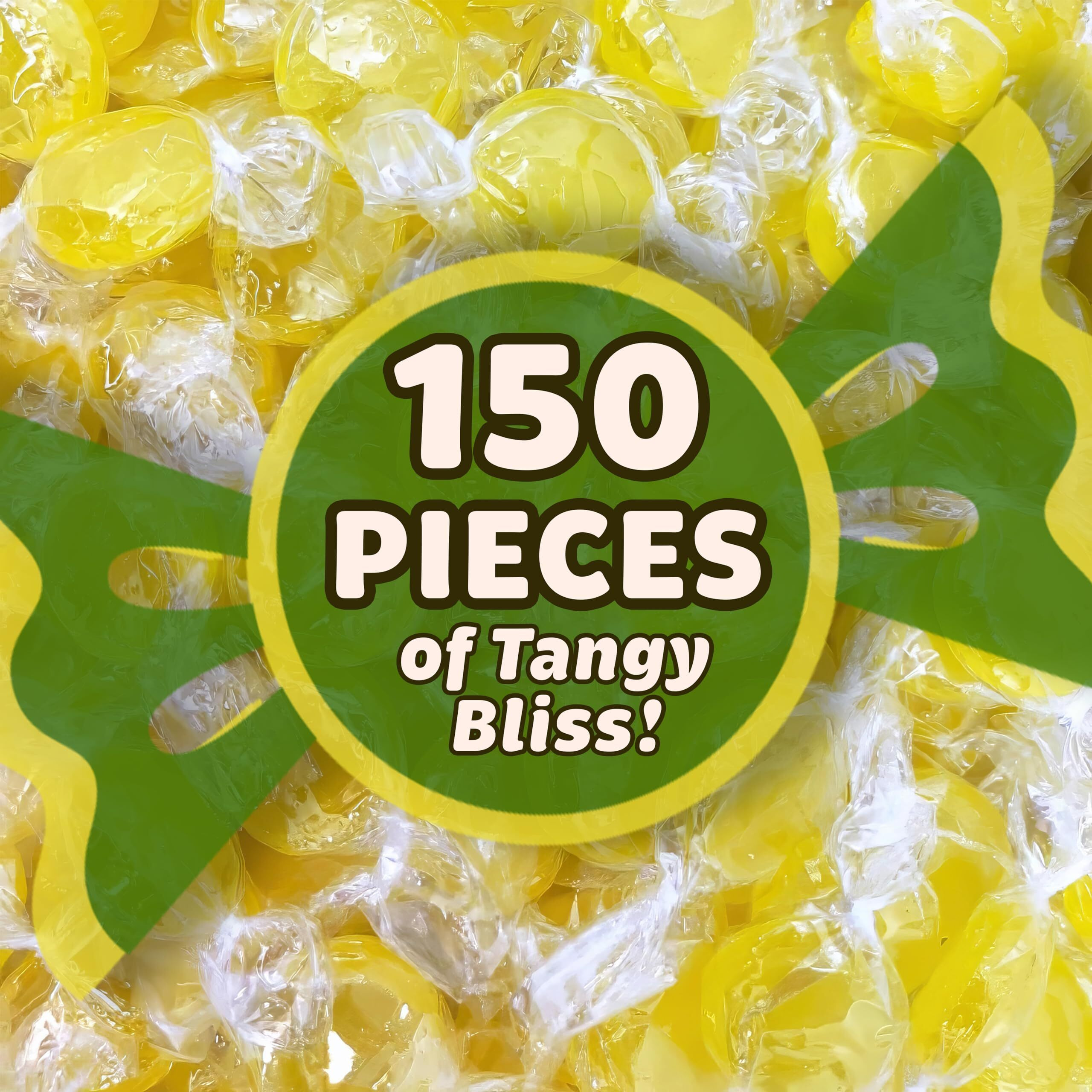 Arcor Lemon Drops Sugar Free Candy - Hard Candy Bulk - 2 Pound Of Approx 150 Sugar Free Mints Candies - Bulk Candy Individually Wrapped - Christmas Candy - Hard Lemon Candy - Sf Lemons Fresh Pack - Holiday Candy Bulk - Sugar Free Christmas Candy