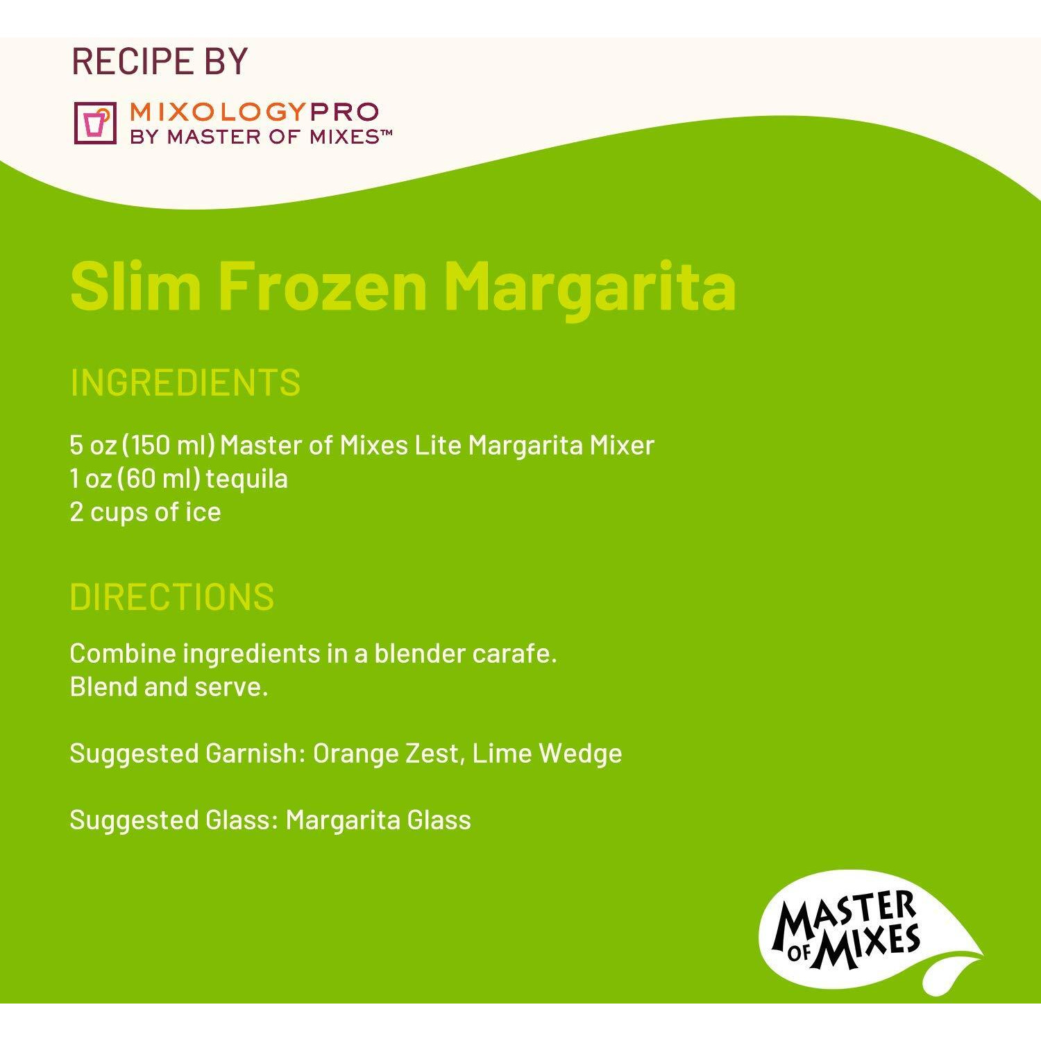 Master Of Mixes Margarita Lite Drink Mix, Ready To Use, 1.75 Liter Bottle (59.2 Fl Oz), Pack Of 3