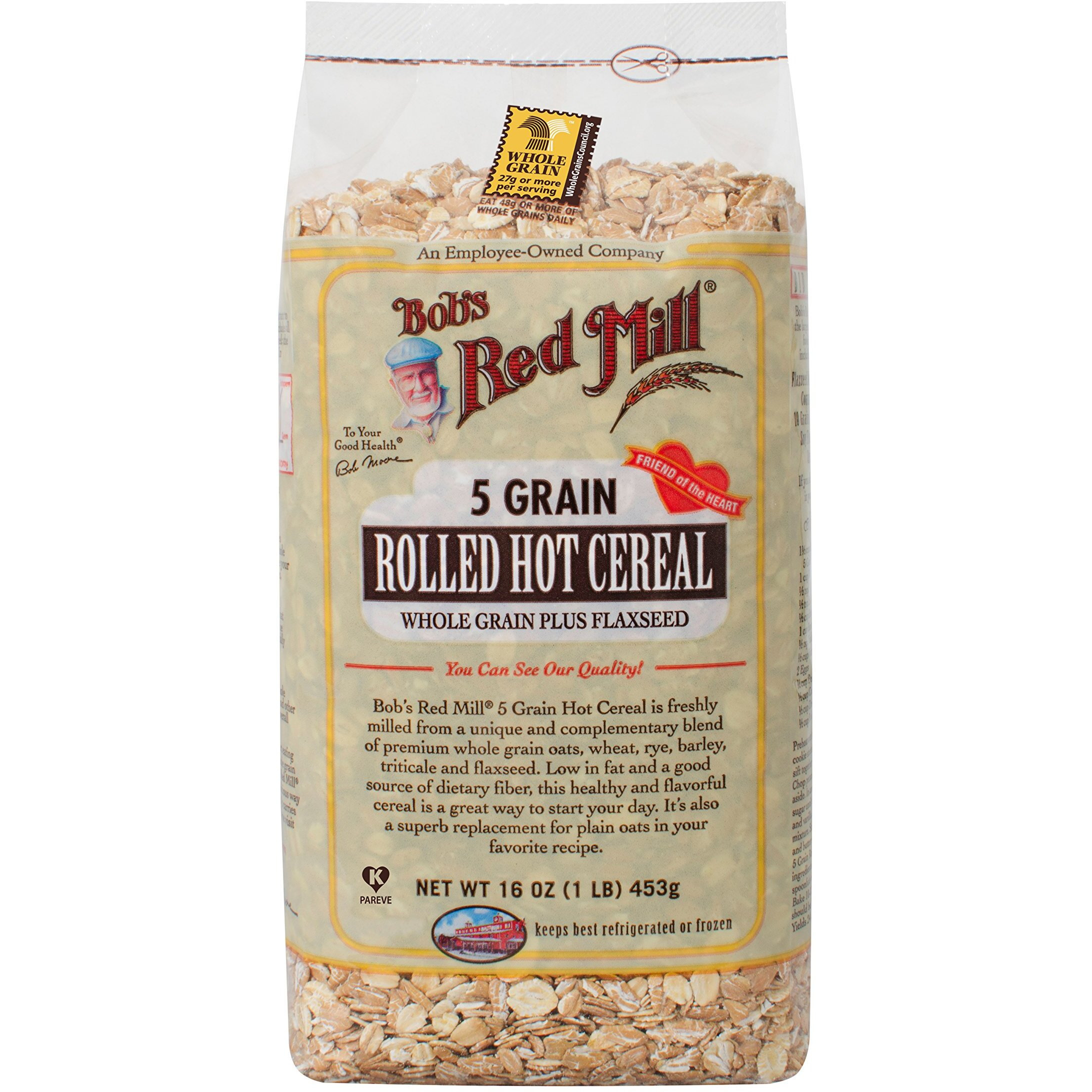 Bob's Red Mill 5 Grain Rolled Hot Cereal 16 Ounces (Case Of 4)