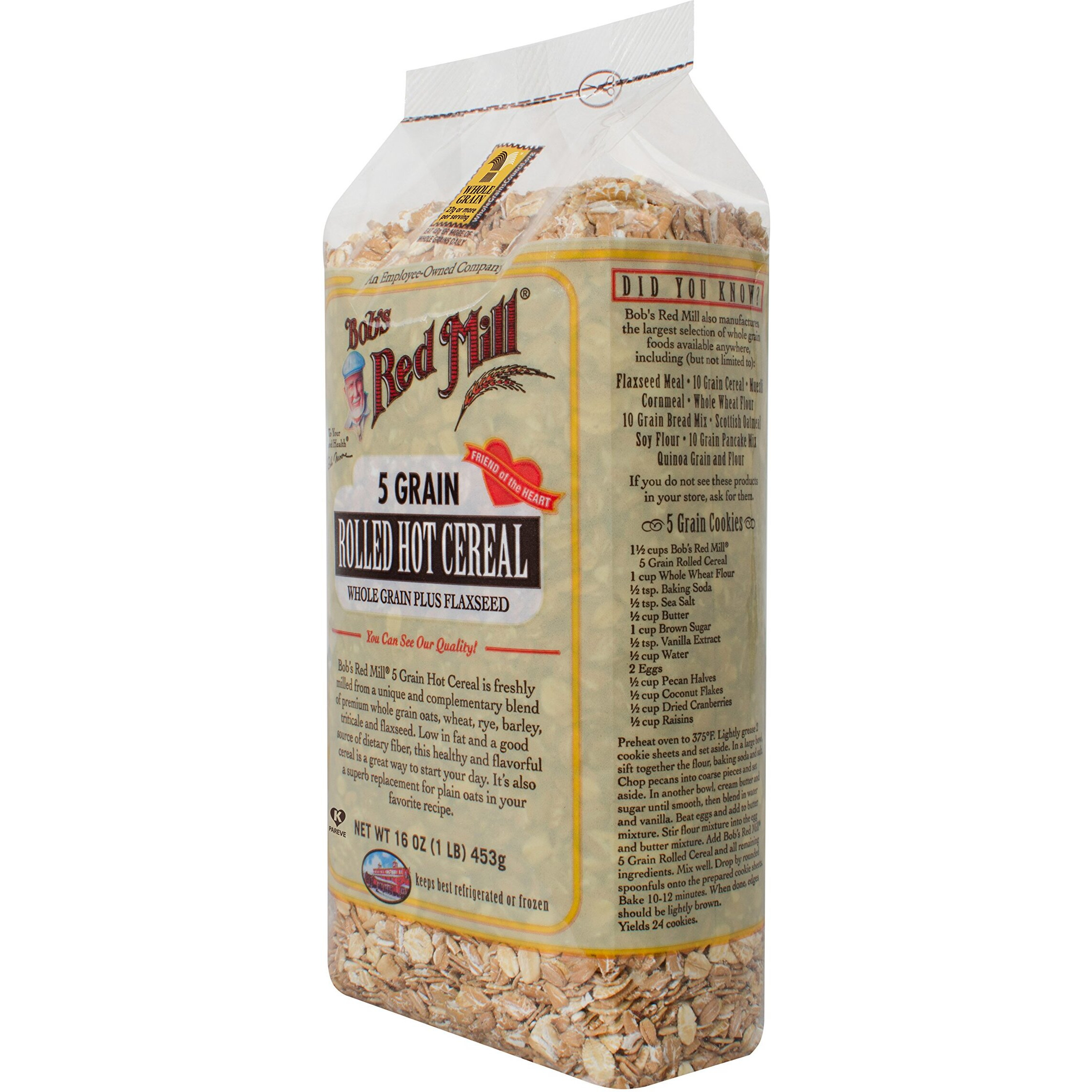 Bob's Red Mill 5 Grain Rolled Hot Cereal 16 Ounces (Case Of 4)