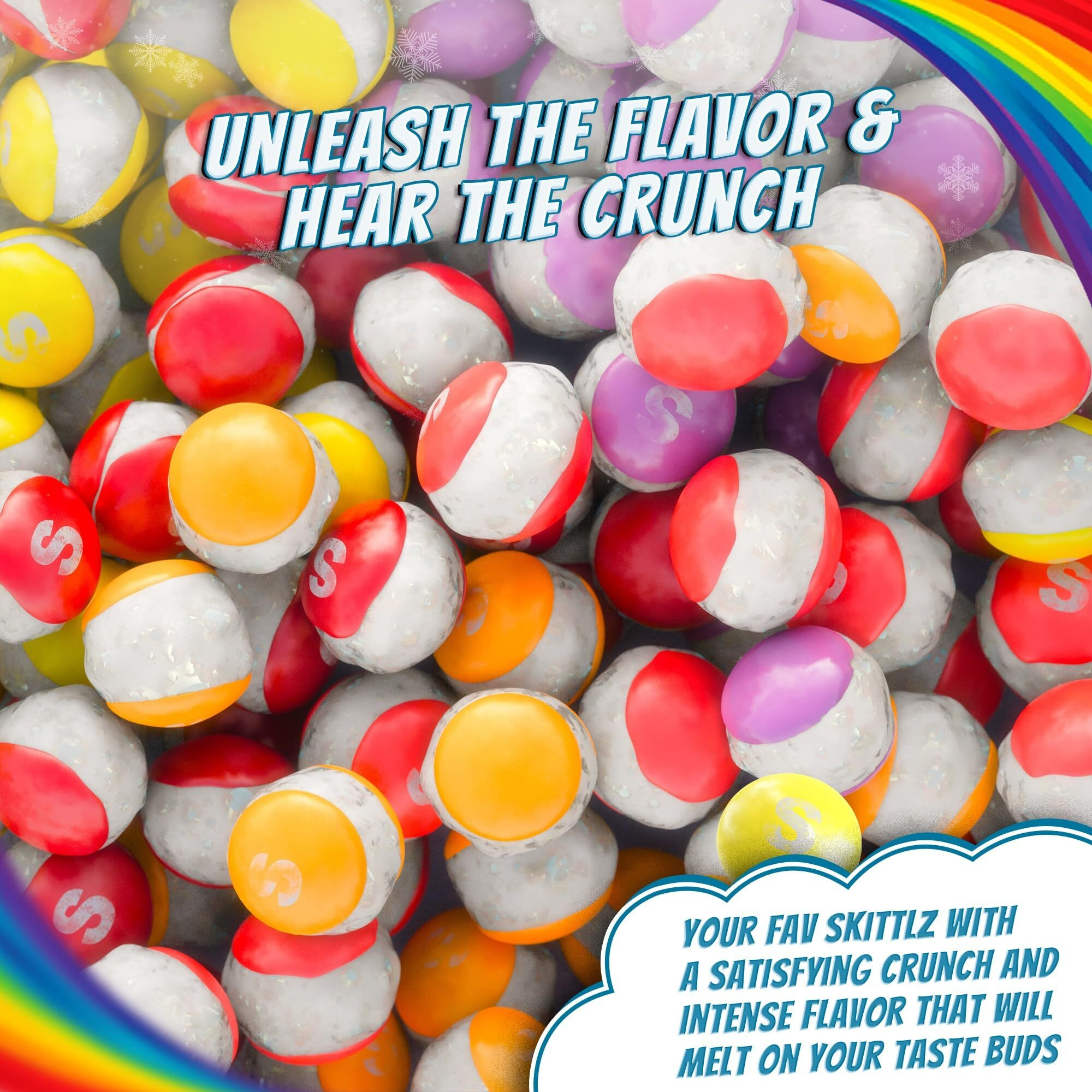 Freeze Dried Skittles Smoothie Flavor (10Oz) Made From Skittles By Primary Colors Candy - Freeze Dried Candy Usa Made Freeze Dry Candy - Dry Freeze Candy