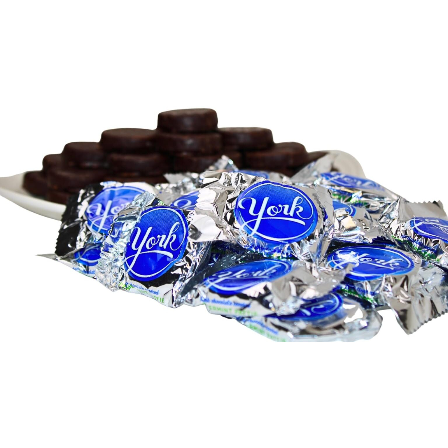 Grandys Candys Mini York Peppermint Patties- Bulk Candy- Super Saver (Individually Wrapped) 1 Pound