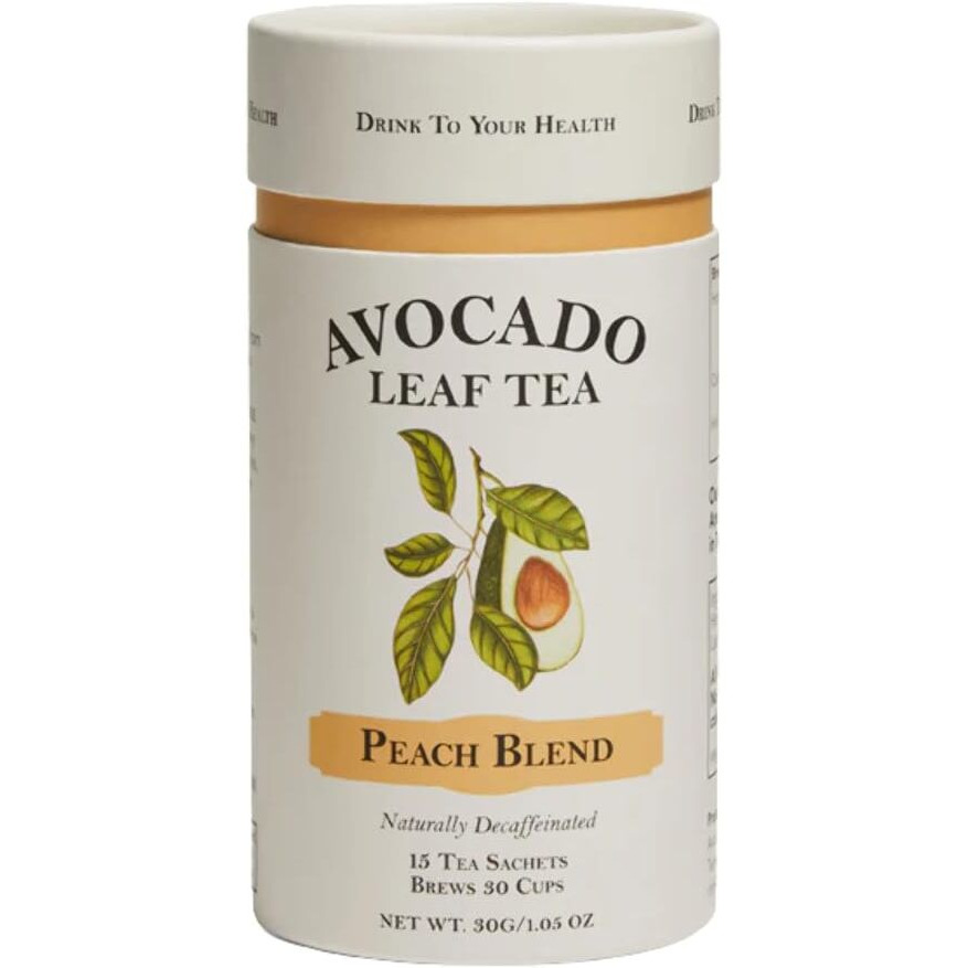 Avocado Leaf Tea Peach Tea - Caffeine-Free | Herbal Tea | Immune Support | Cold Brew Or Hot Tea | 15 Tea Bags -30 Servings (Gluten Free, Non-Gmo)