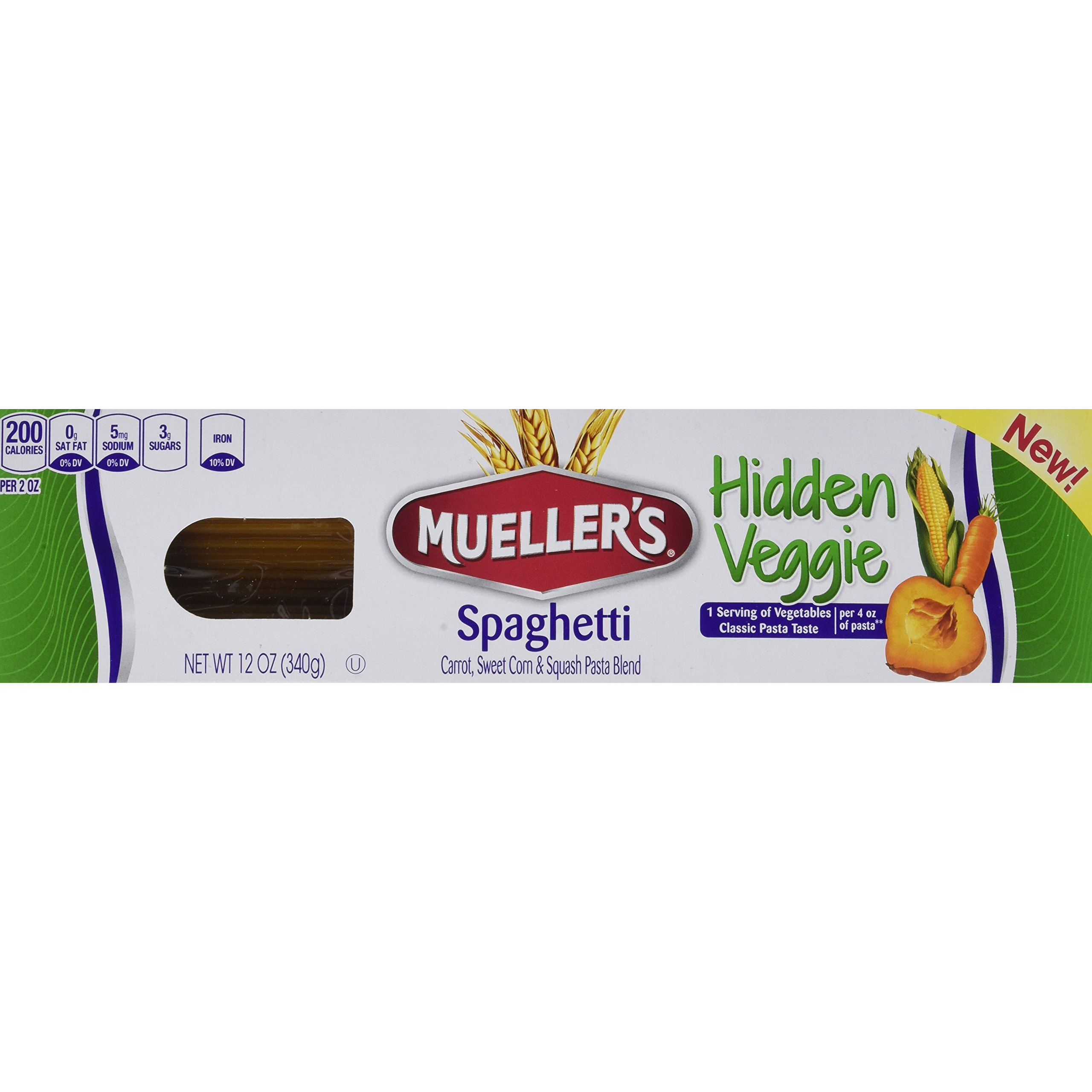 Mueller's Hidden Veggie Pasta, Spaghetti, 12 Ounce (Pack Of 6)