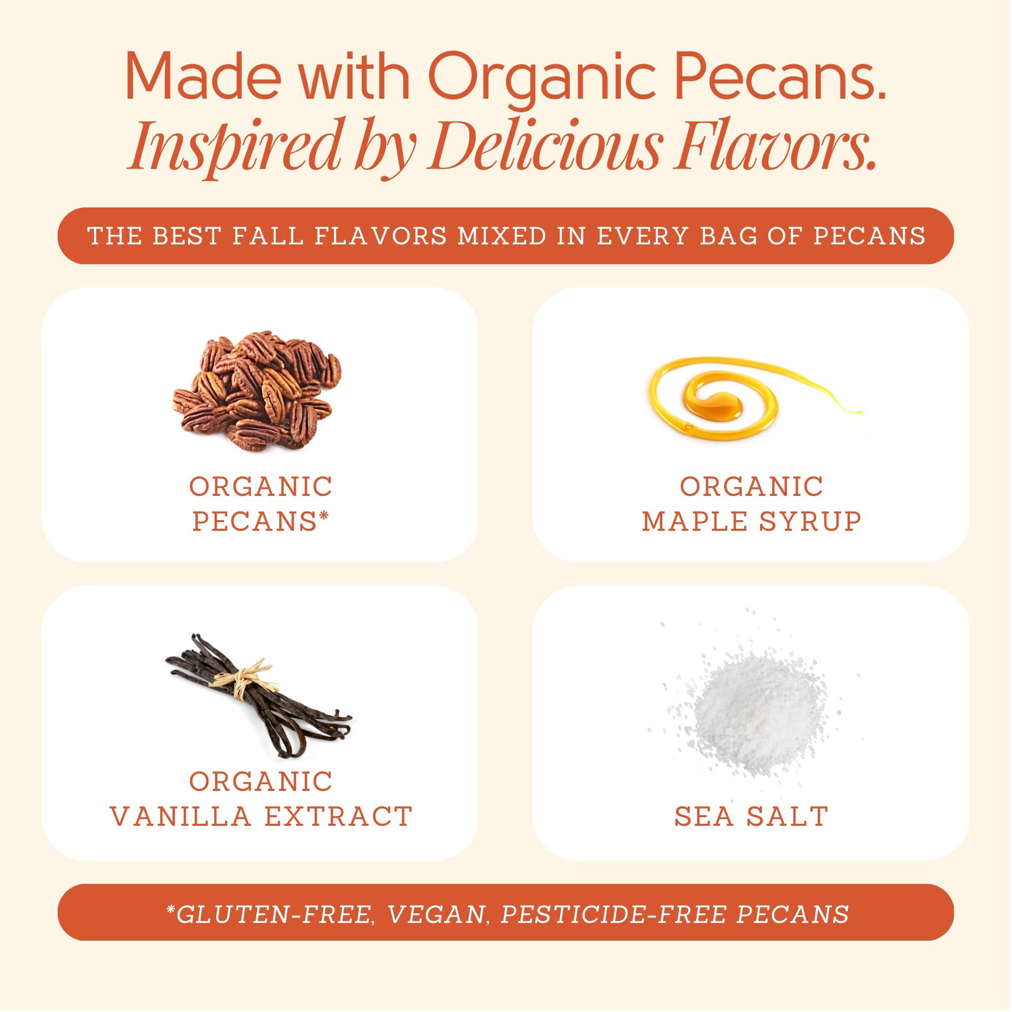 Rich Nuts Maple Pecan Gourmet Sprouted Pecans | Vegan, Paleo, Keto | Made With Maple Syrup, Vanilla Extract And Sea Salt | Non-Roasted From Dehyrdated Germinated Raw, Whole Pecans | 4 Oz Bag (2 Pack)