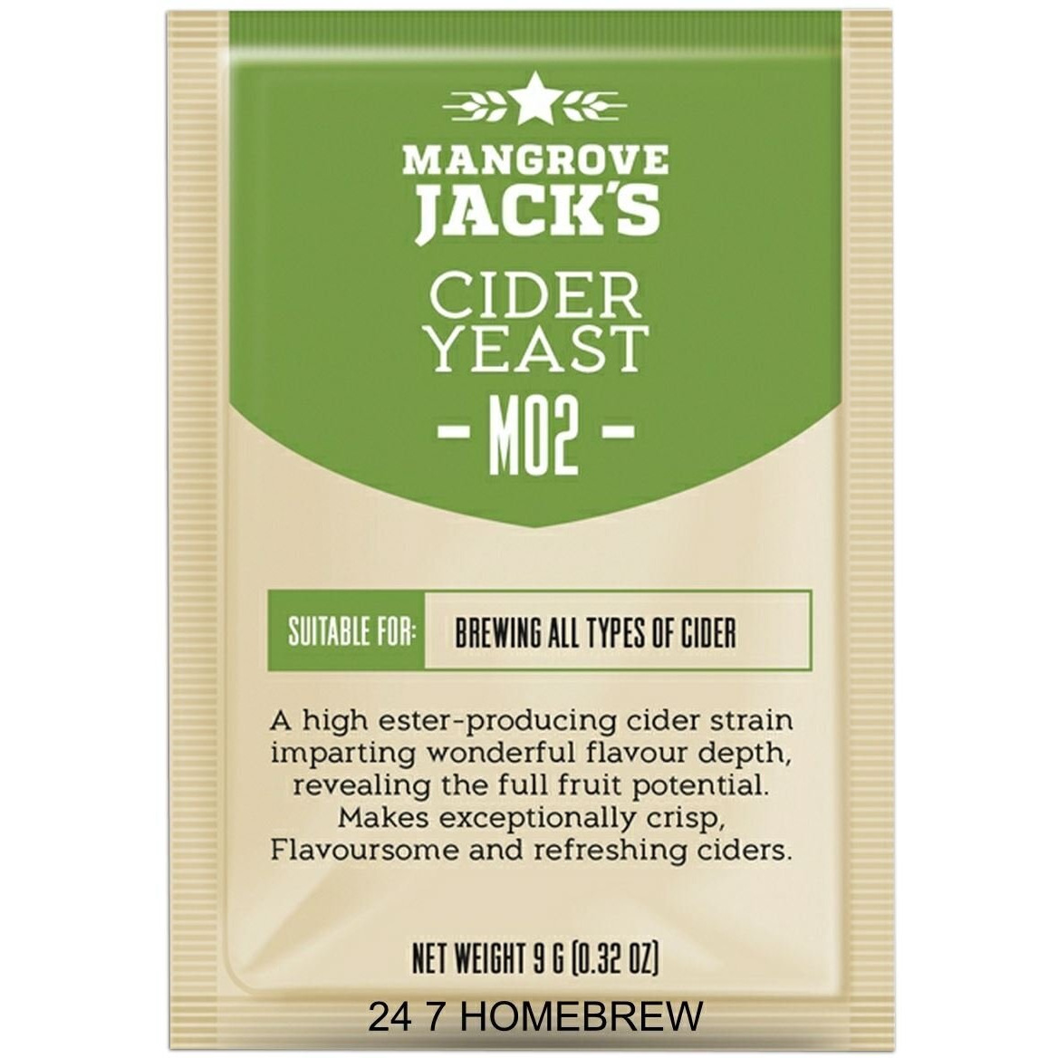 5X Mangrove Jack's Yeast Cider M02 Craft Series Yeast 9G Treats 23L