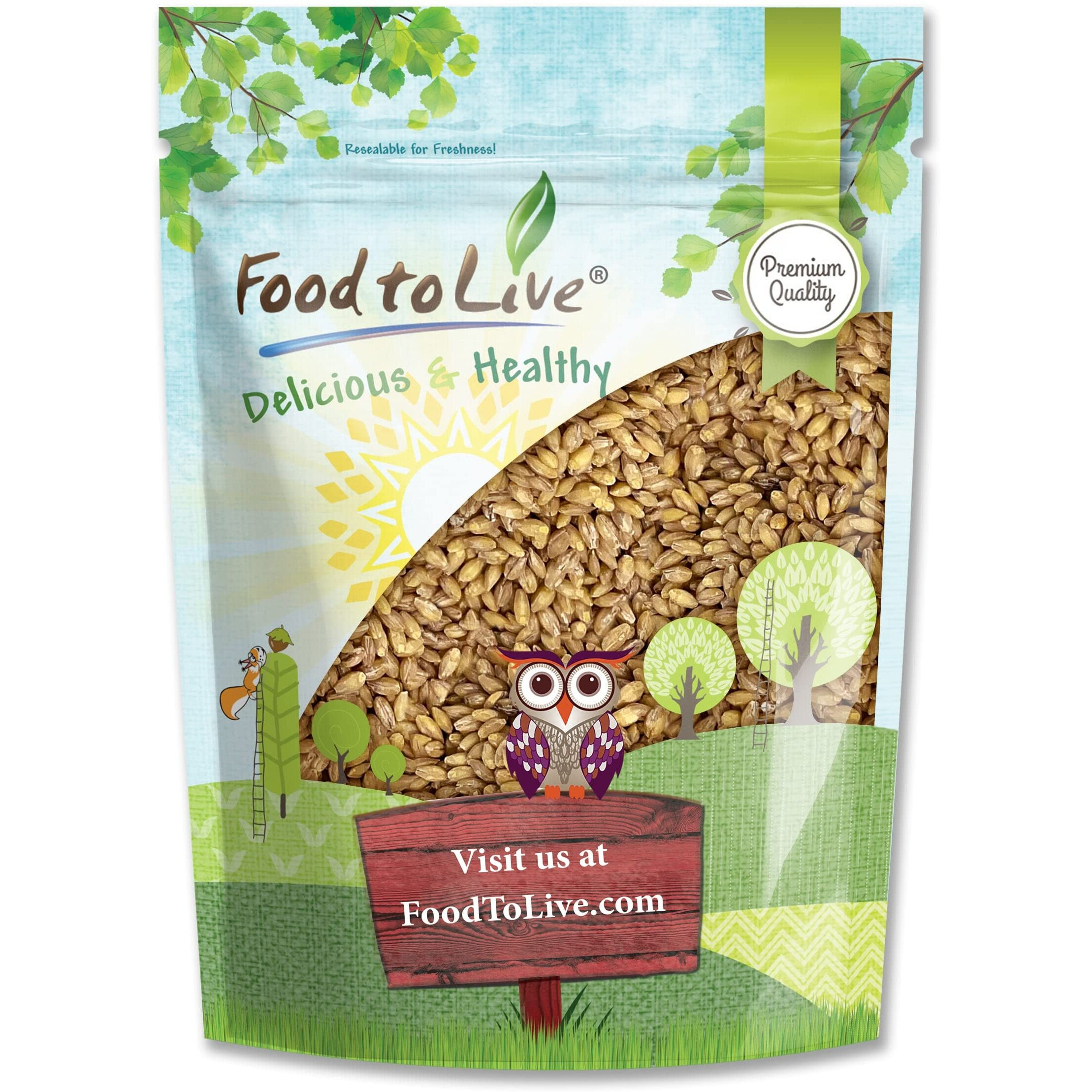 Food To Live Hulled Barley Grain, 6 Pounds - 100% Whole Grain, Vegan, Great For Home Baking, Brewing, Grinding. Rich In Selenium, Fiber. Perfect For Chili, Hot Cereal, Soup. Bulk Seeds. Made In Usa