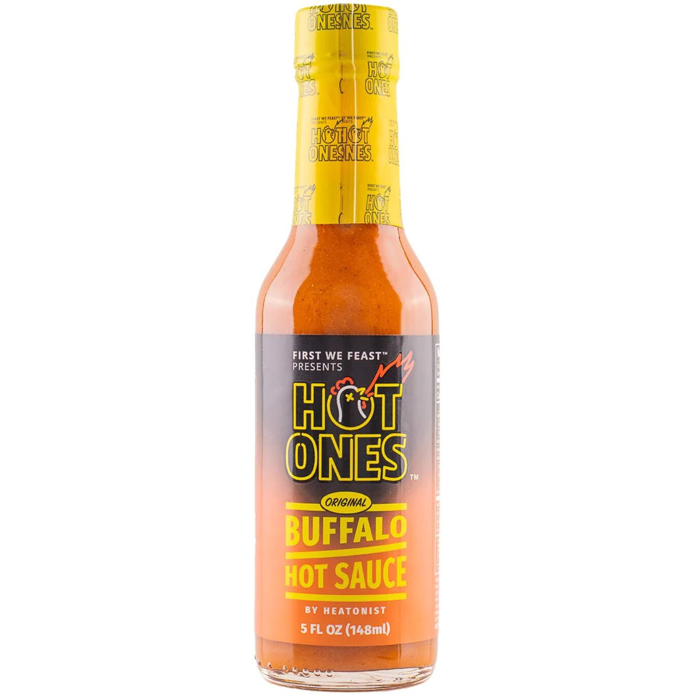 Hot Ones Buffalo Sauce, Mild Hot Sauce With Flavors Of Cayenne Pepper Mash, Molasses & Smoked Paprika, Made With All Natural Ingredients, 5 Fl Oz Bottle (1-Pack)