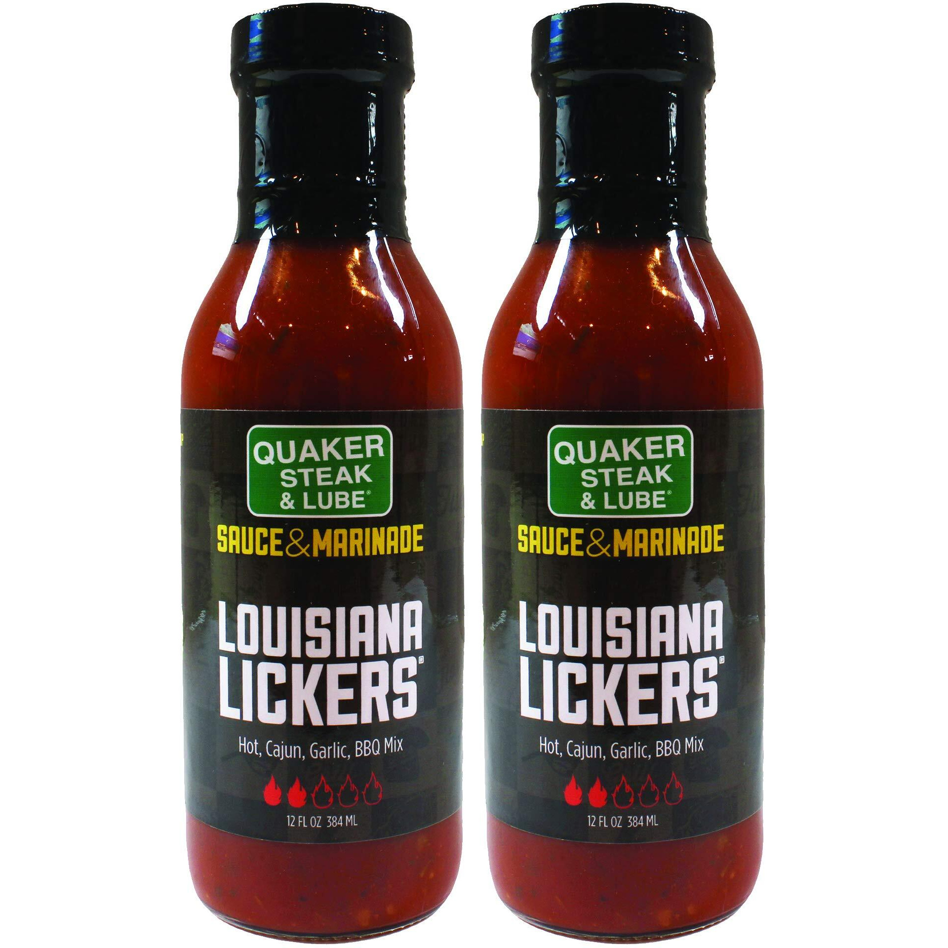 Quaker Steak And Lube Louisiana Lickers Wing Sauce - Two 12 Ounce Bottles Of Quaker Steak & Lube Louisiana Lickers Chicken Wing Sauce