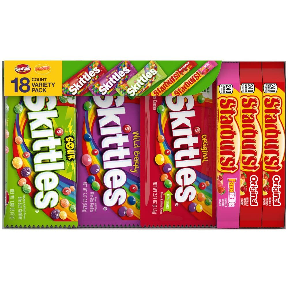 Skittles & Starburst Chewy Candy Graduation Gifts, 18 Ct Bulk Box
