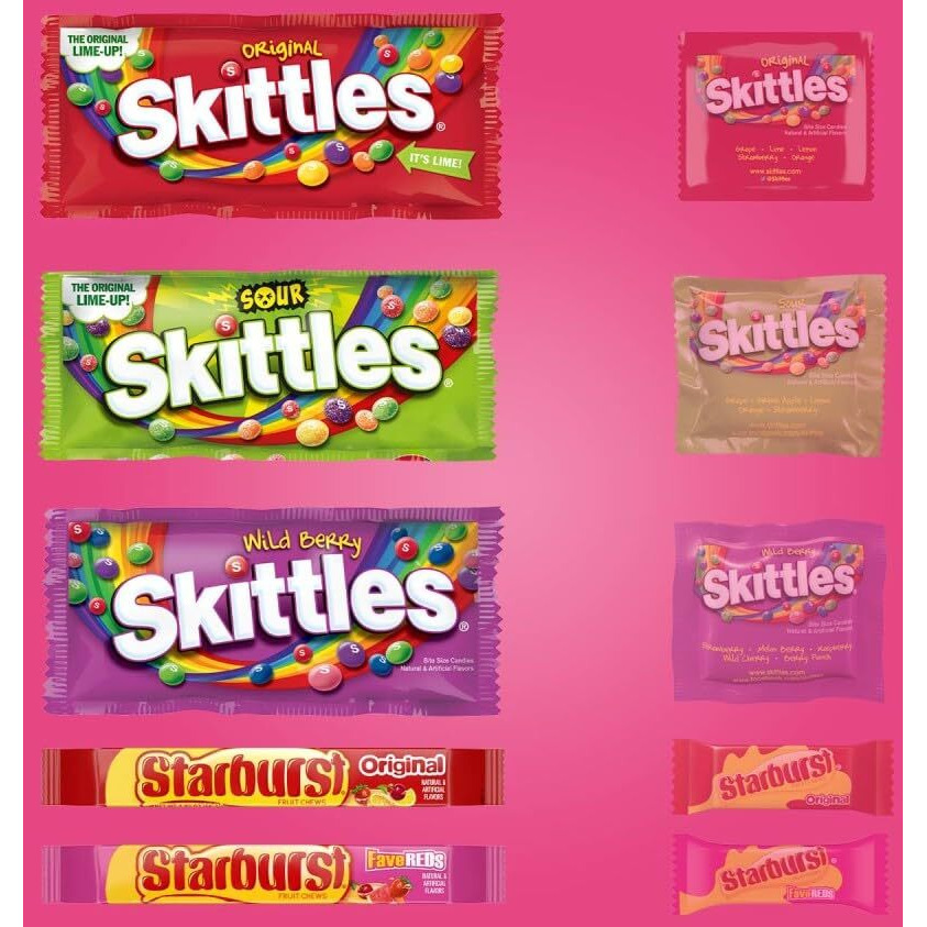 Skittles & Starburst Chewy Candy Graduation Gifts, 18 Ct Bulk Box