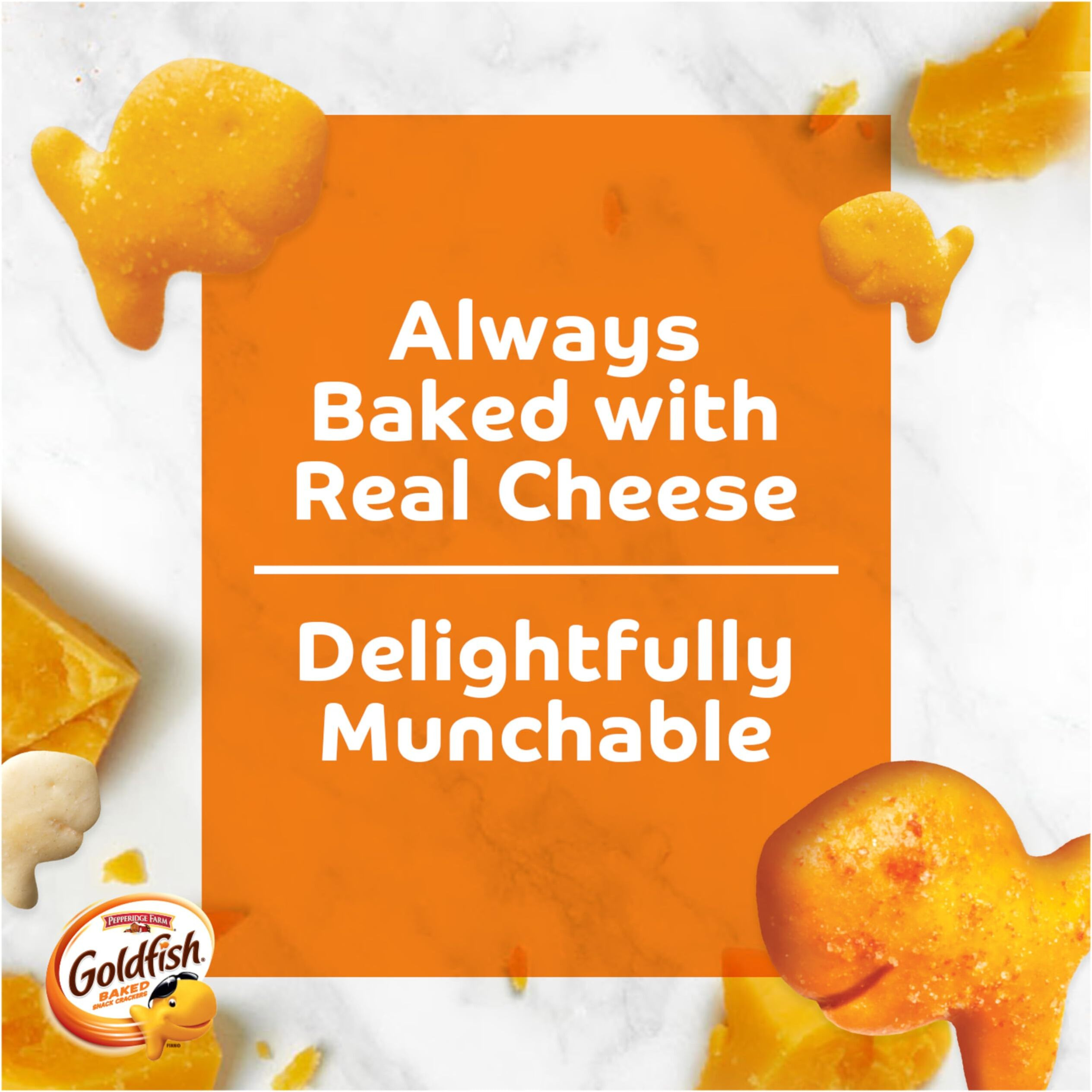 Goldfish Crackers Say Cheeeese Variety Pack With Cheddar, Pizza And Parmesan, Snack Packs, 20 Ct