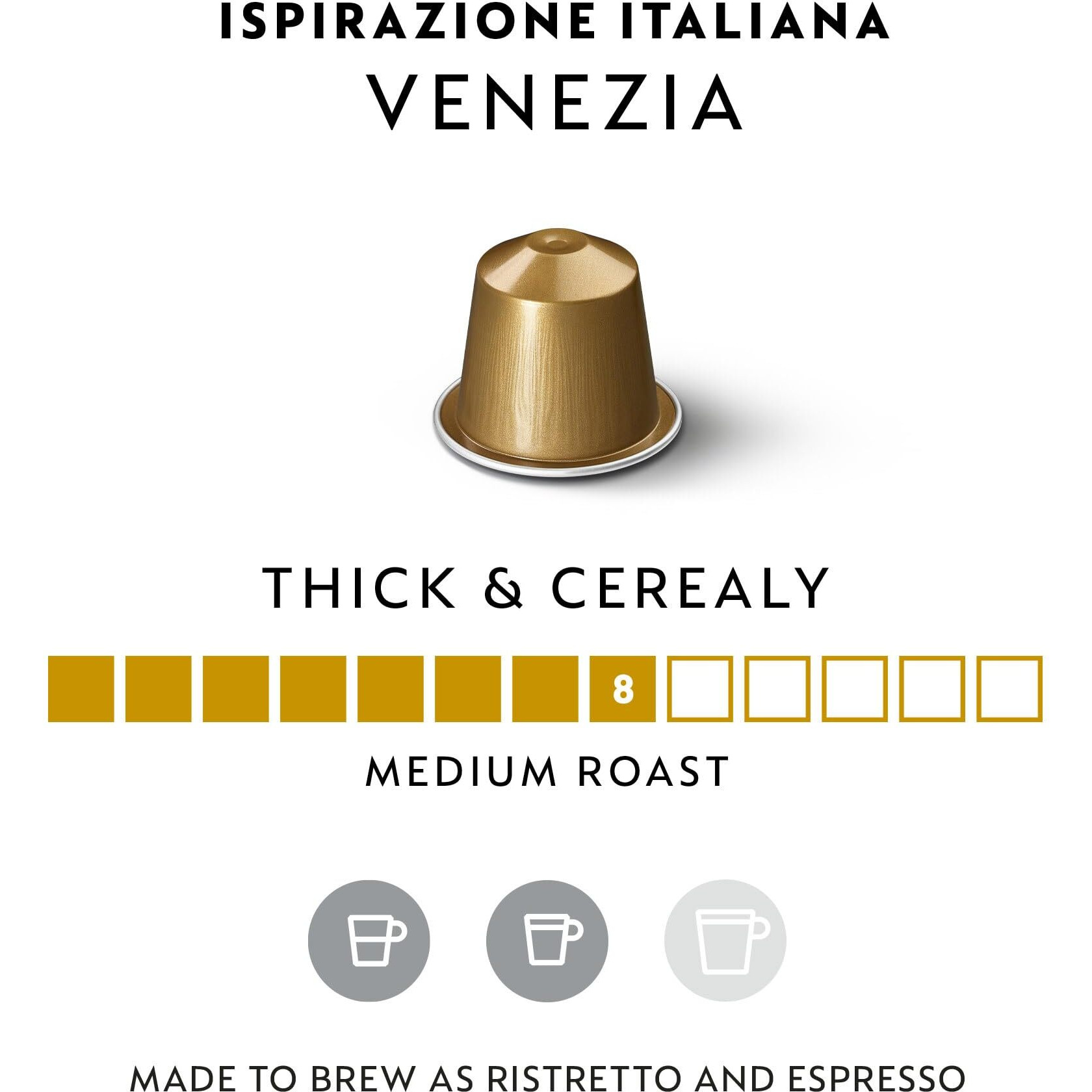 Nespresso Capsules Original Line, Ispirazione Venezia, Medium Roast Coffee Pods, 50-Count Espresso Coffee Pods