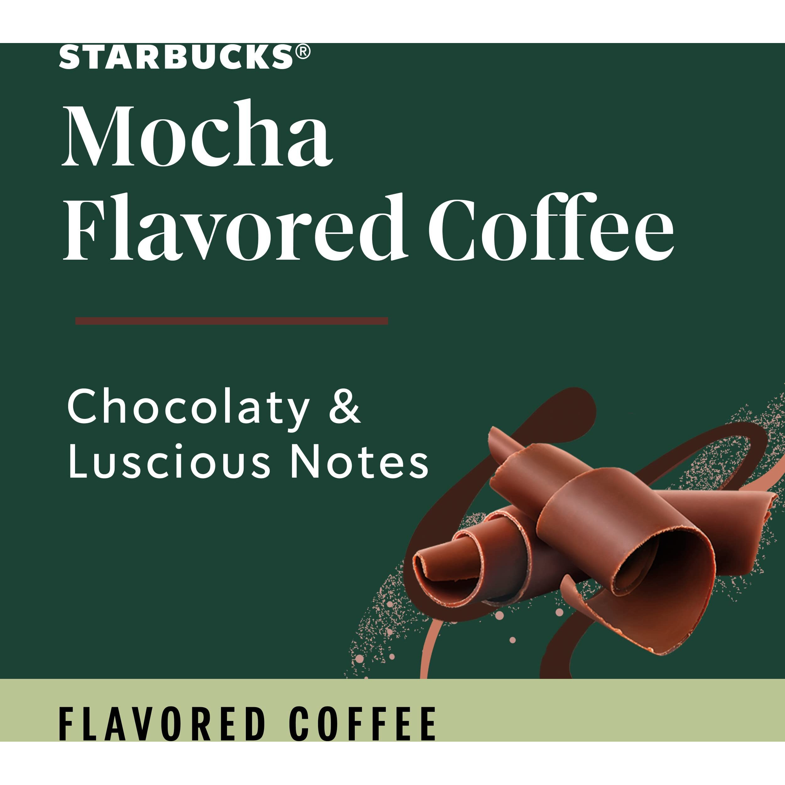 Starbucks Ground Coffee, Mocha Flavored Coffee, Naturally Flavored, 100% Arabica, 6 Bags (11 Oz Each)