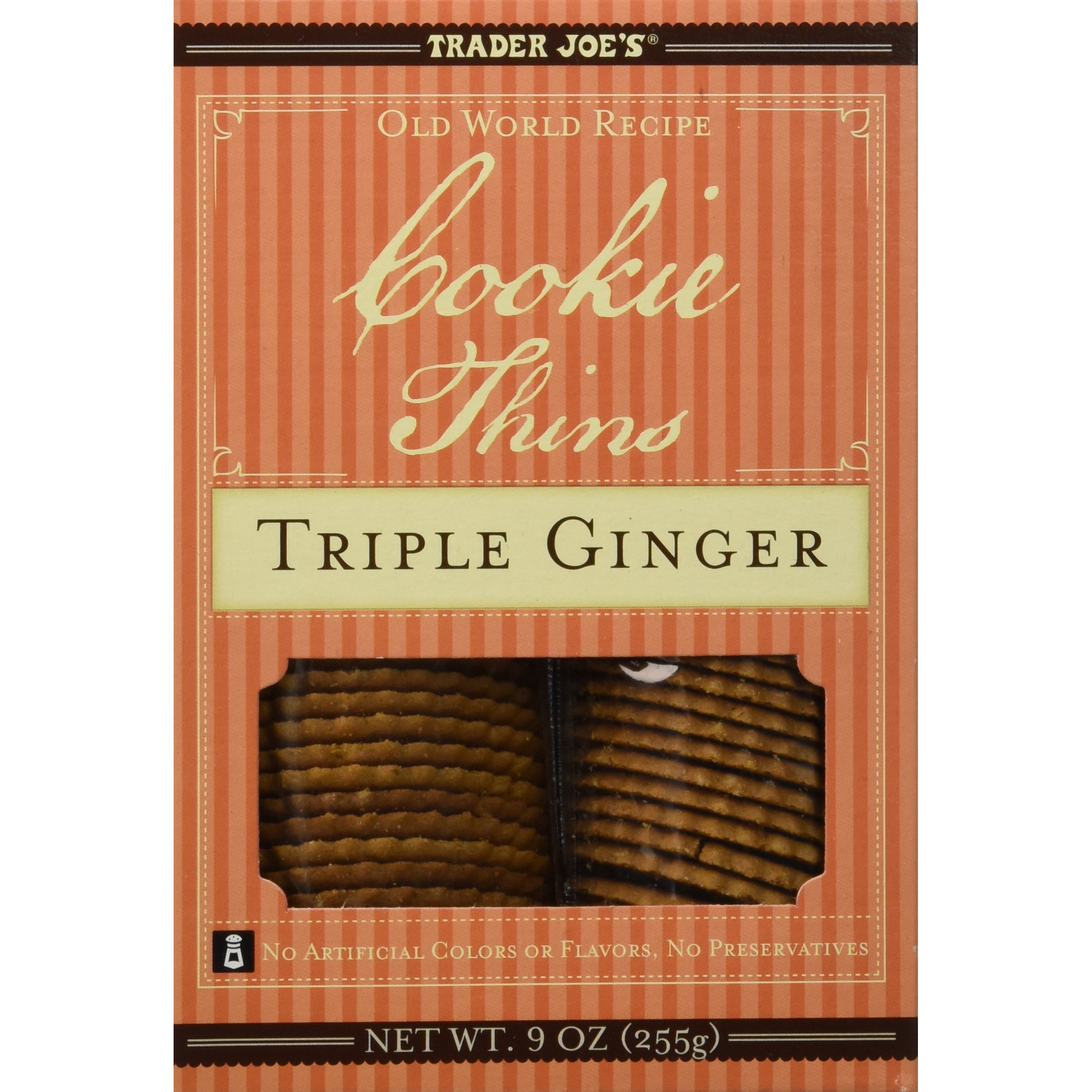 Trader Joe's Cookie Thins Triple Ginger 9 Oz