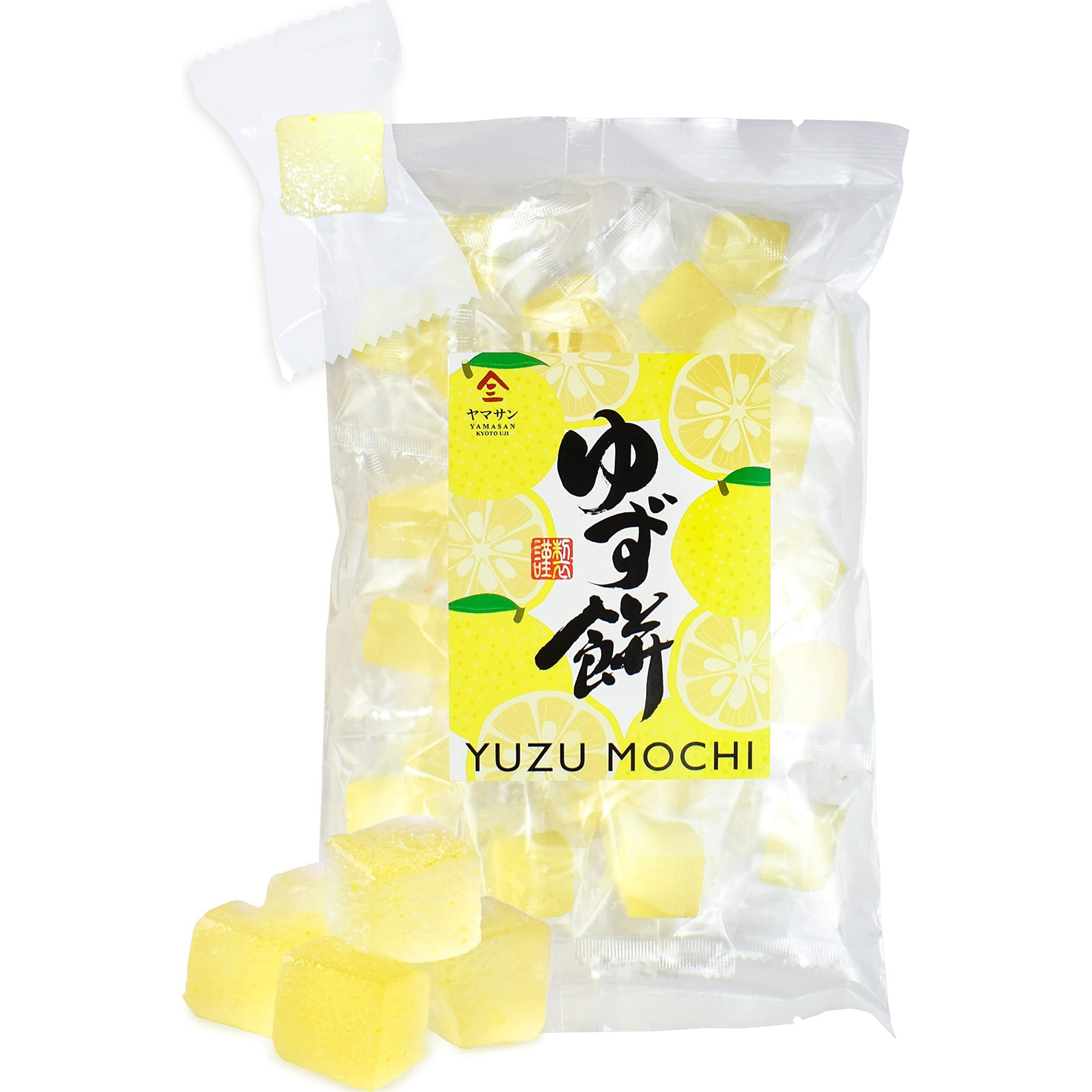 Yuzu Mochi Candy - Citrus Japanese Sweets With Aromatic Flavor Of Kito Yuzu And Plant-Based Kanten Agar(300G)Yamasan