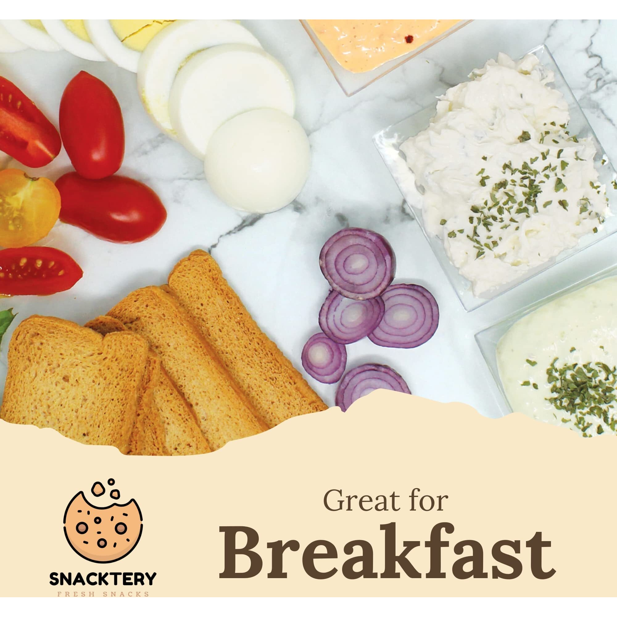 Snacktery Original Melba Toast Crackers - Thin And Crispy Flatbread Crackers - Mini Toasts For Dips, Spreads, Salads - 7 Oz
