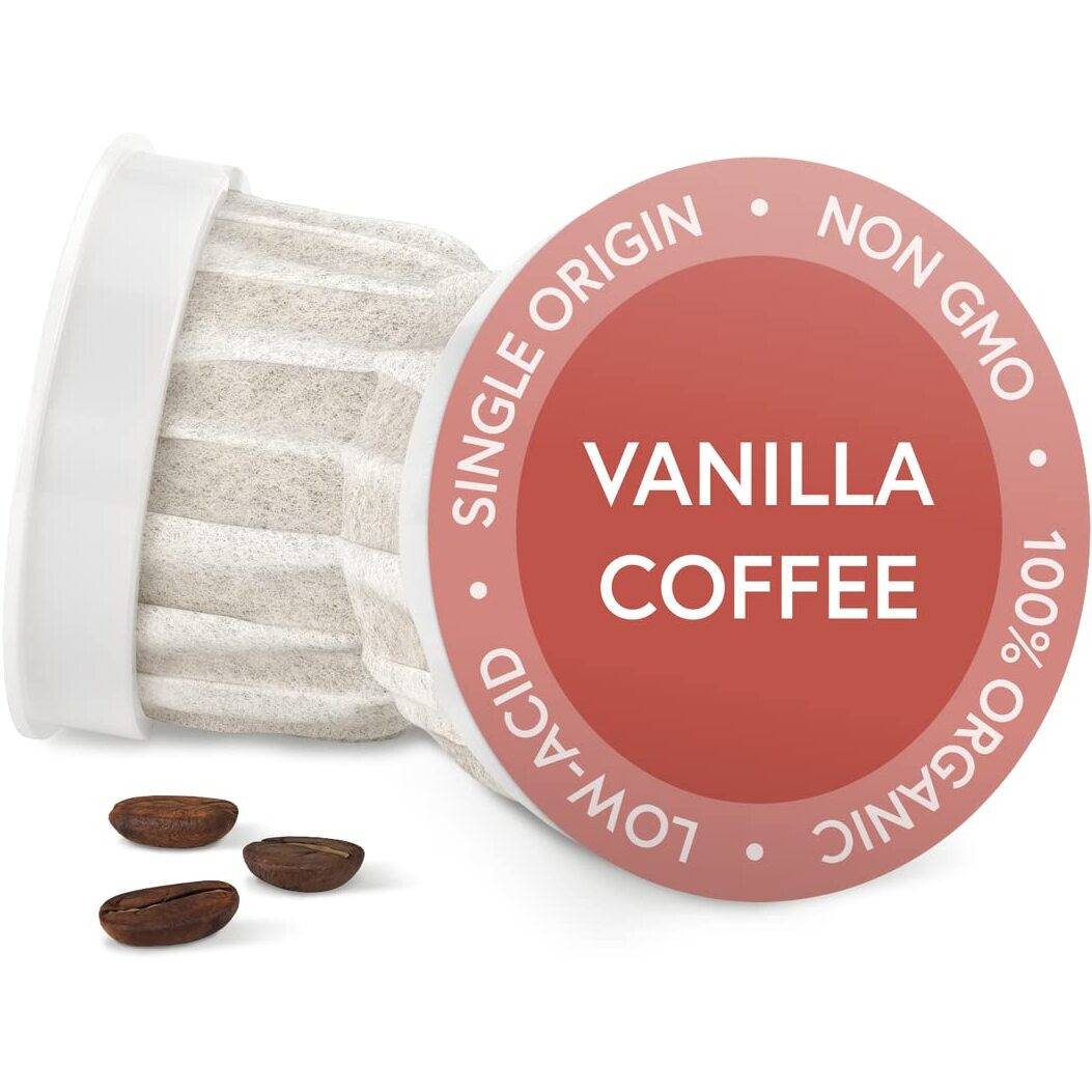 Fabula Coffee Pods Vanilla Medium Roast - Low Acid - Single Origin - Mold Free - Non-Gmo - Fair Trade - Kcup Compatible With Keurig & Keurig 2 Machines - 24 Count