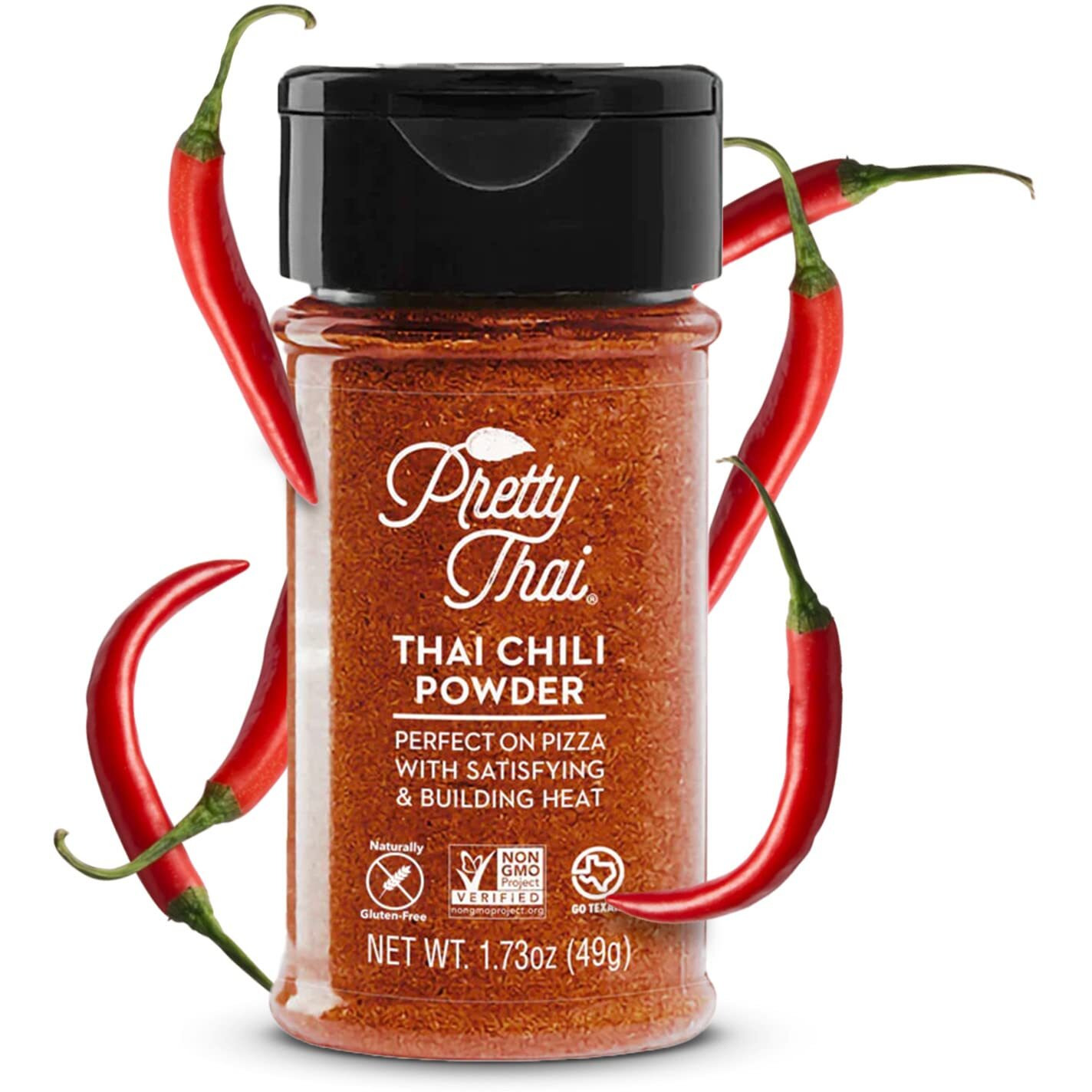 Pretty Thai Chili Powder - 1.73Oz, Pack Of 1 I Chili Seasoning Mix With Dried Thai Chili Flakes, Asian Cooking Spices For Authentic Thai Food, Add Heat Without Overpowering The Palate, Spice Level 4.5 Out Of 5*