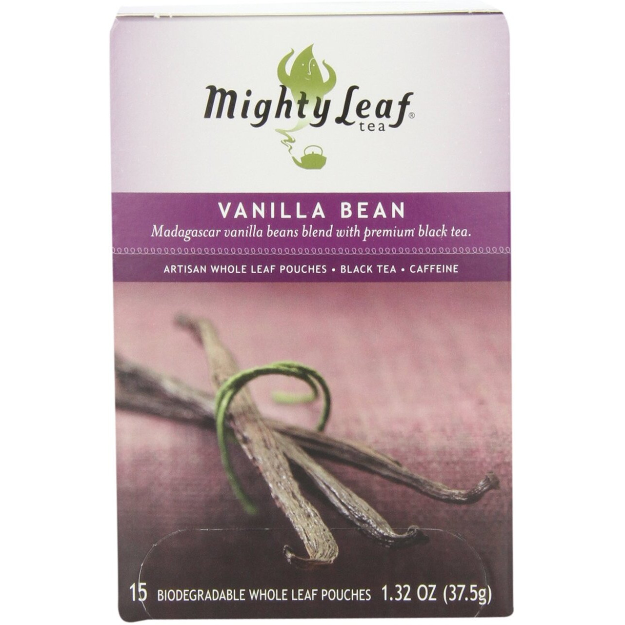 Mighty Leaf Black Tea, Vanilla Bean, 15 Pouches (Pack Of 3)