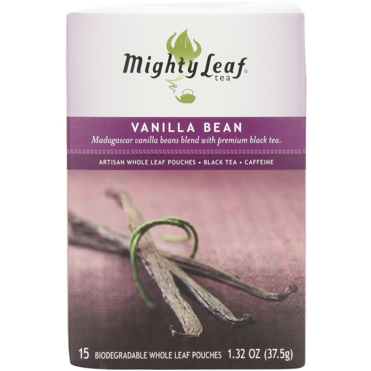 Mighty Leaf Black Tea, Vanilla Bean, 15 Pouches (Pack Of 3)
