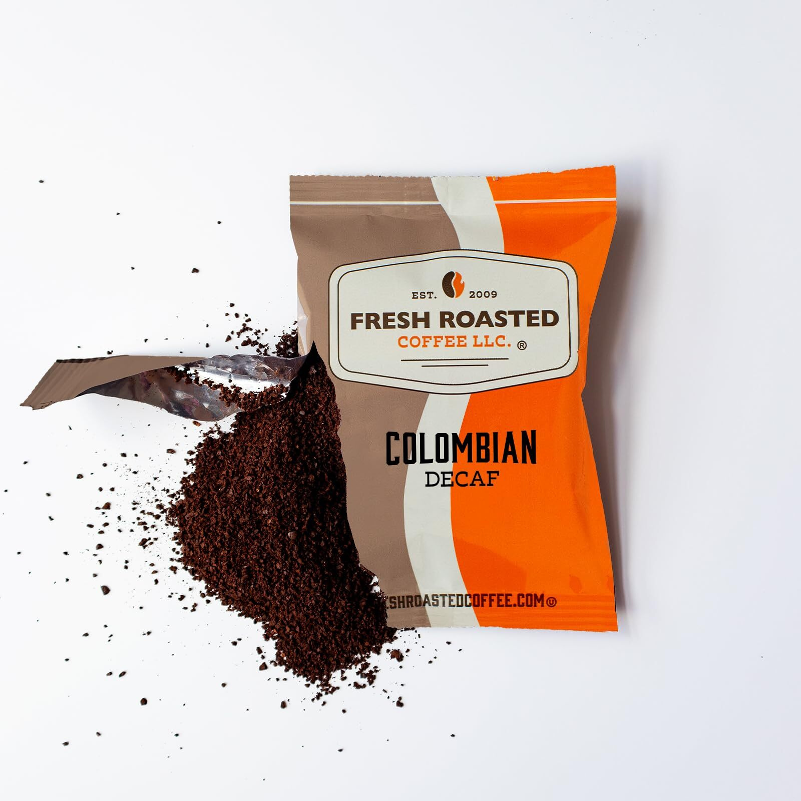 Fresh Roasted Coffee, Decaf Colombian, Pre-Ground Fractional Packs, 2.25 Ounce, 36 Count